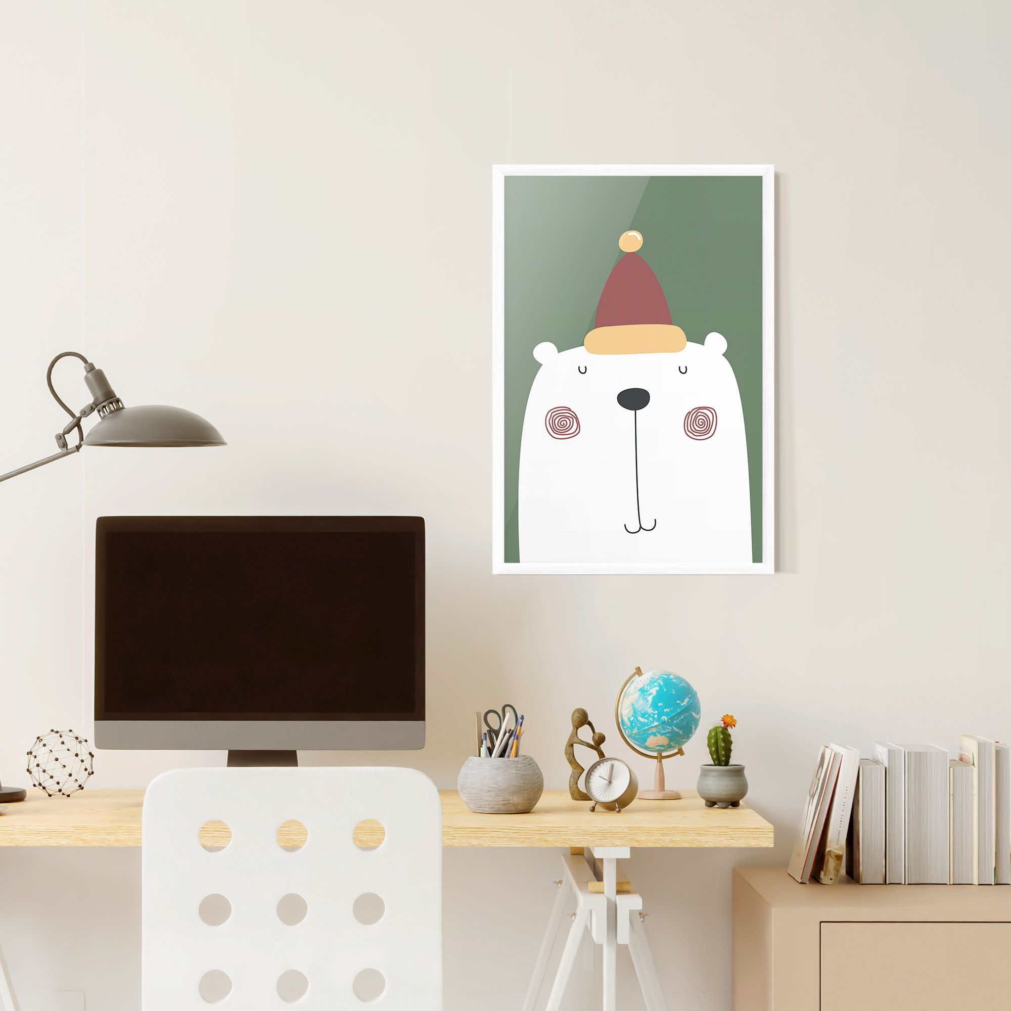 Cute Icebear Drawing mockup 6