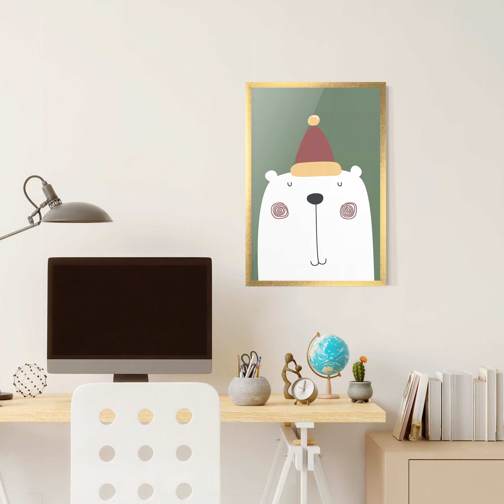 Cute Icebear Drawing mockup 6