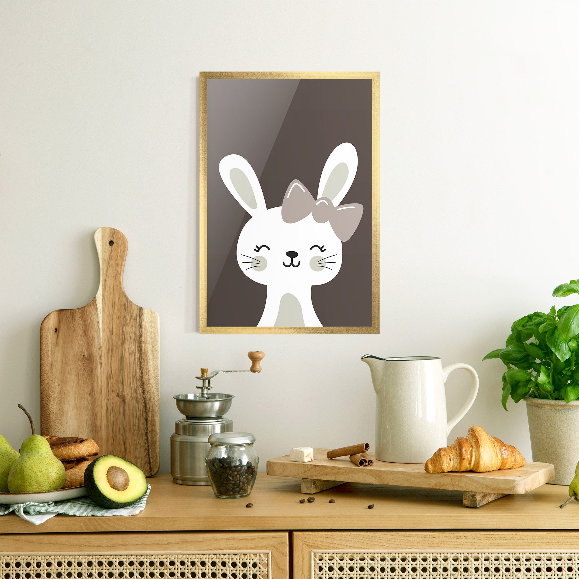 Cream Bow Bunny mockup 8
