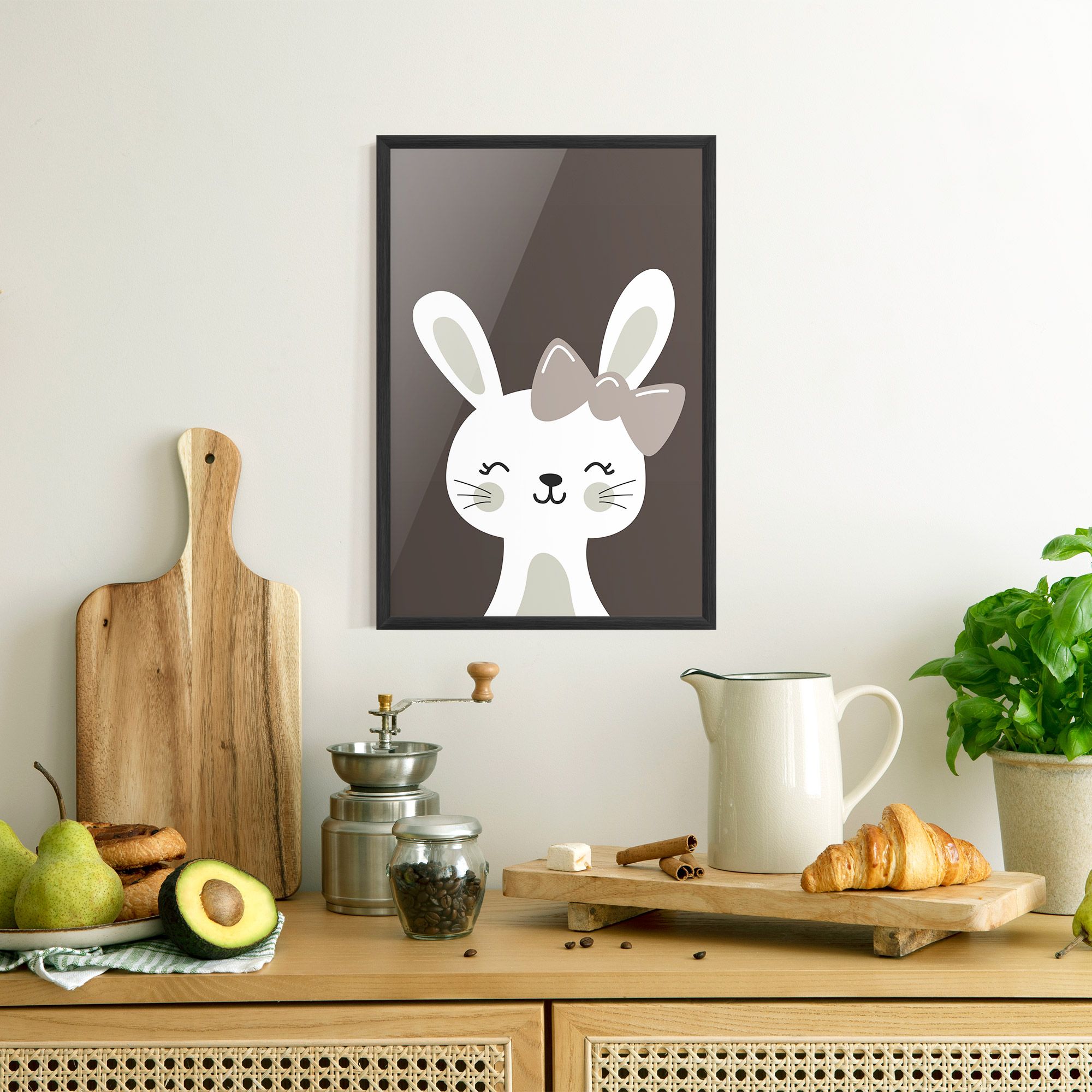 Cream Bow Bunny mockup 8