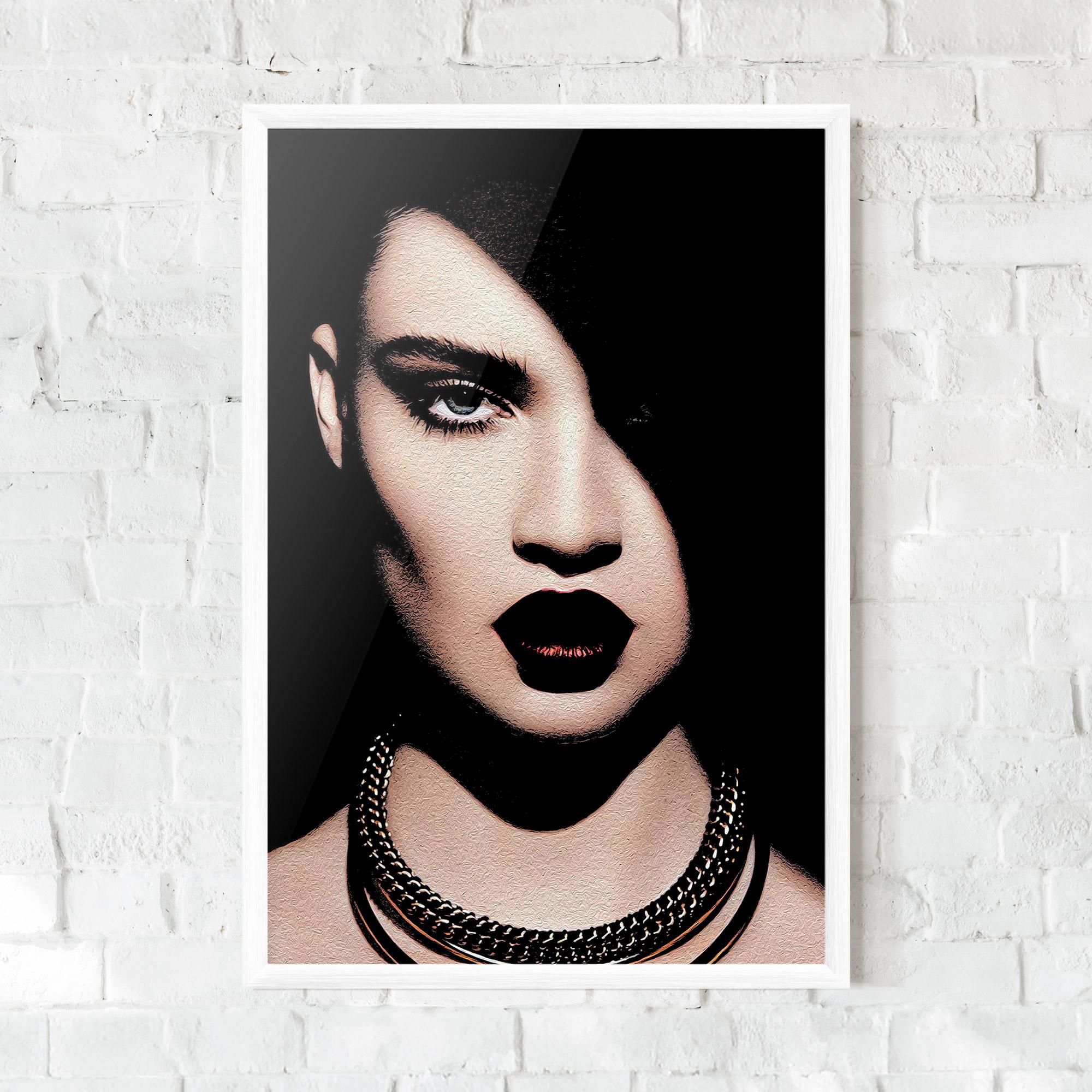 Keretezett Poszter Gold Necklace mockup 0