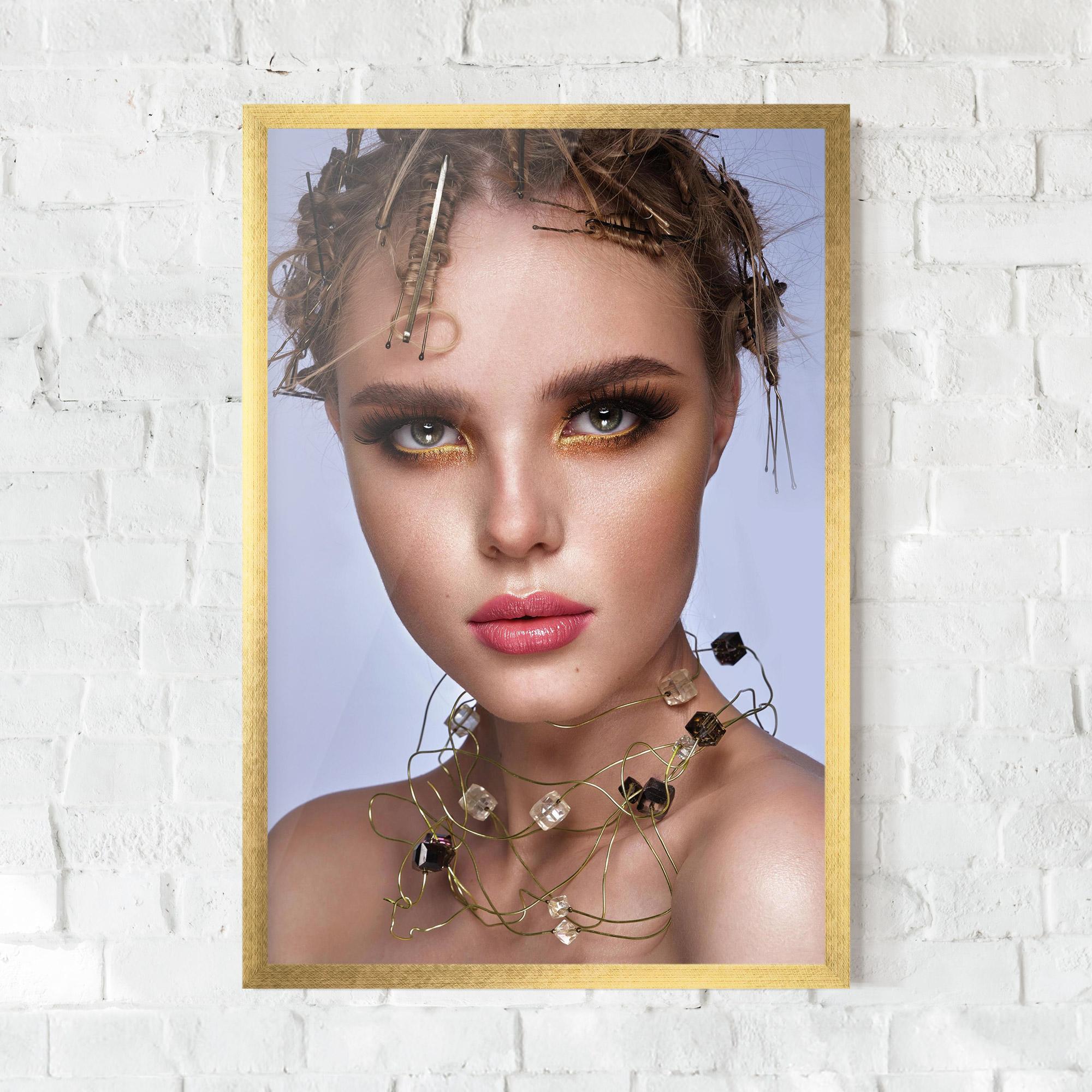 Keretezett Poszter Gold Abstract Accessory mockup 0