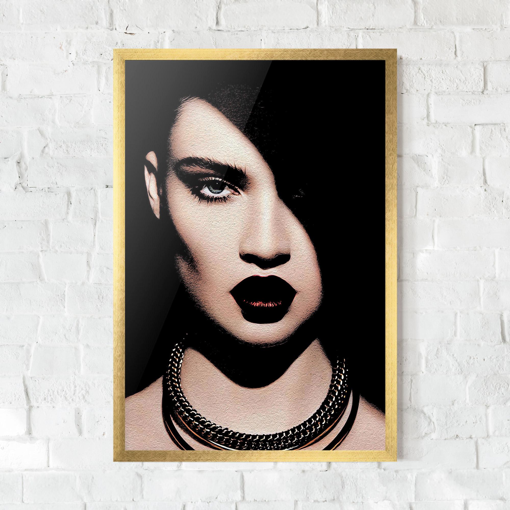 Keretezett Poszter Gold Necklace mockup 0