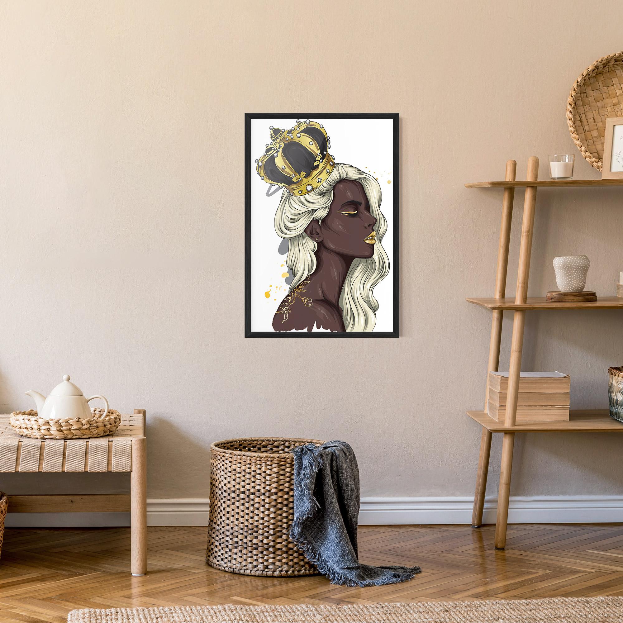 Keretezett Poszter Big Black Crown mockup 9