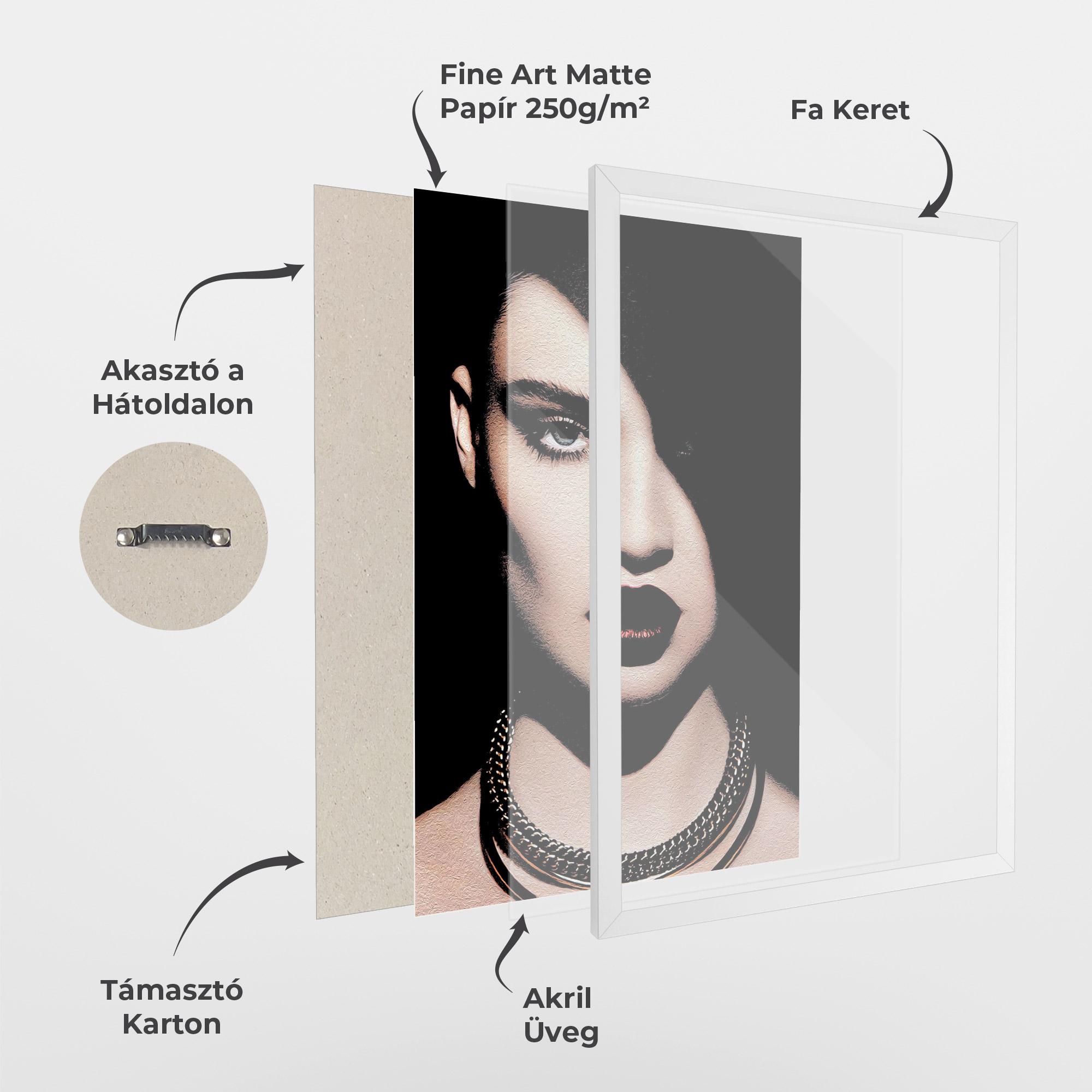 Keretezett Poszter Gold Necklace mockup 1