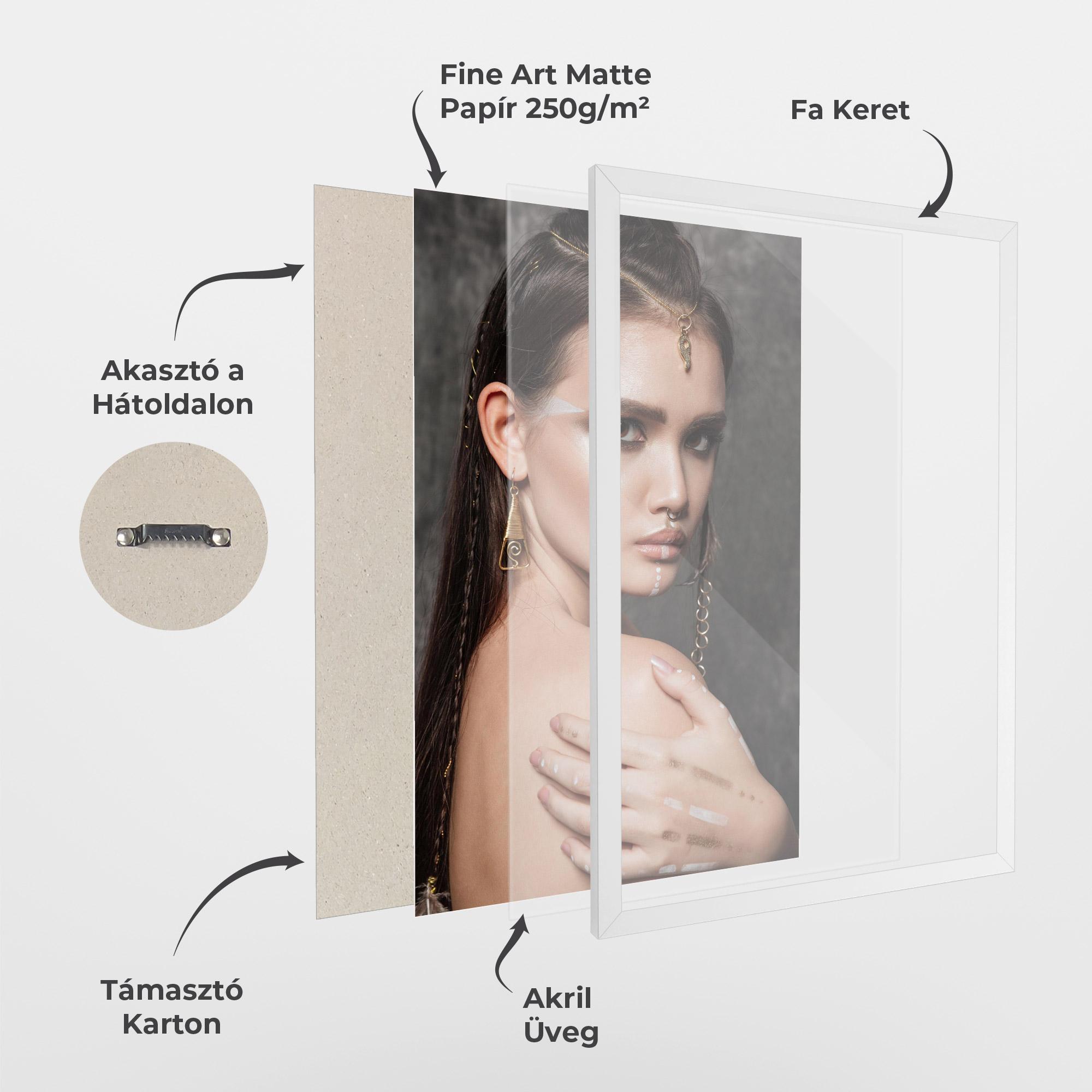 Keretezett Poszter Gold Triangle Earring mockup 1