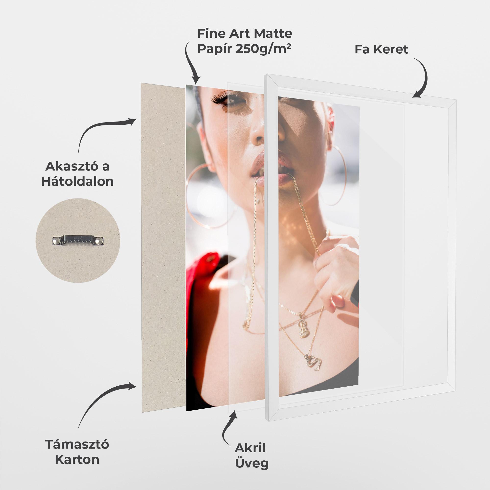 Keretezett Poszter S Gold Necklace mockup 1