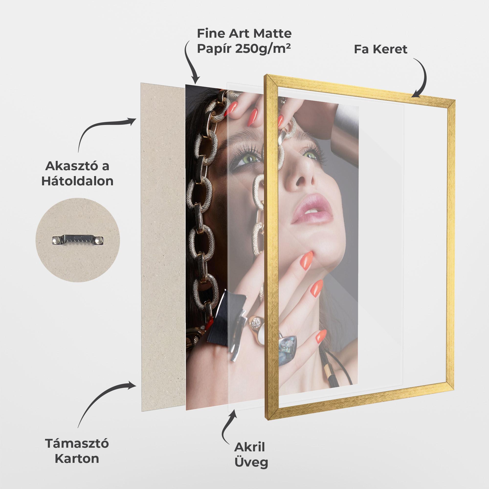 Keretezett Poszter Big Chain Woman mockup 1