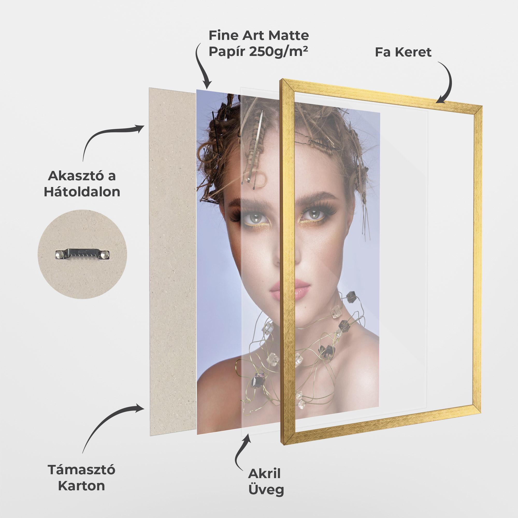 Keretezett Poszter Gold Abstract Accessory mockup 1