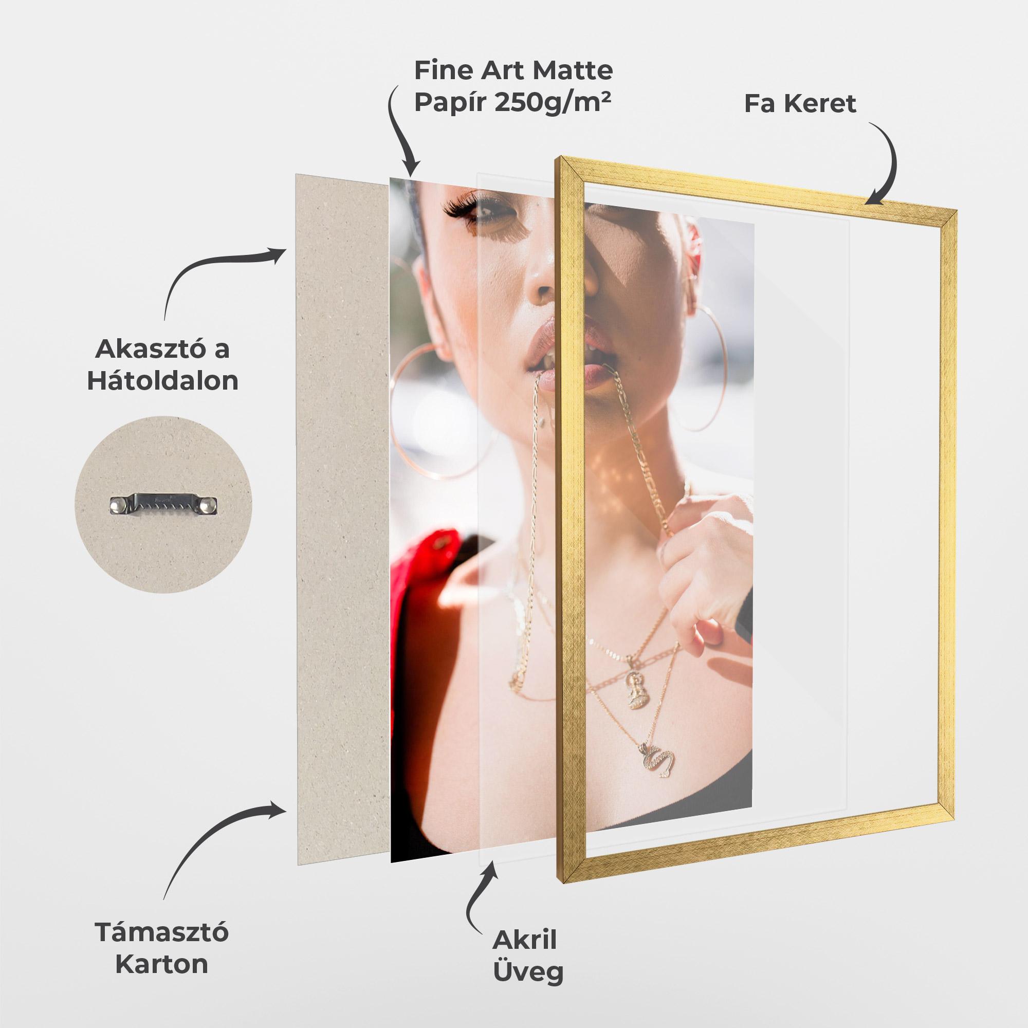 Keretezett Poszter S Gold Necklace mockup 1