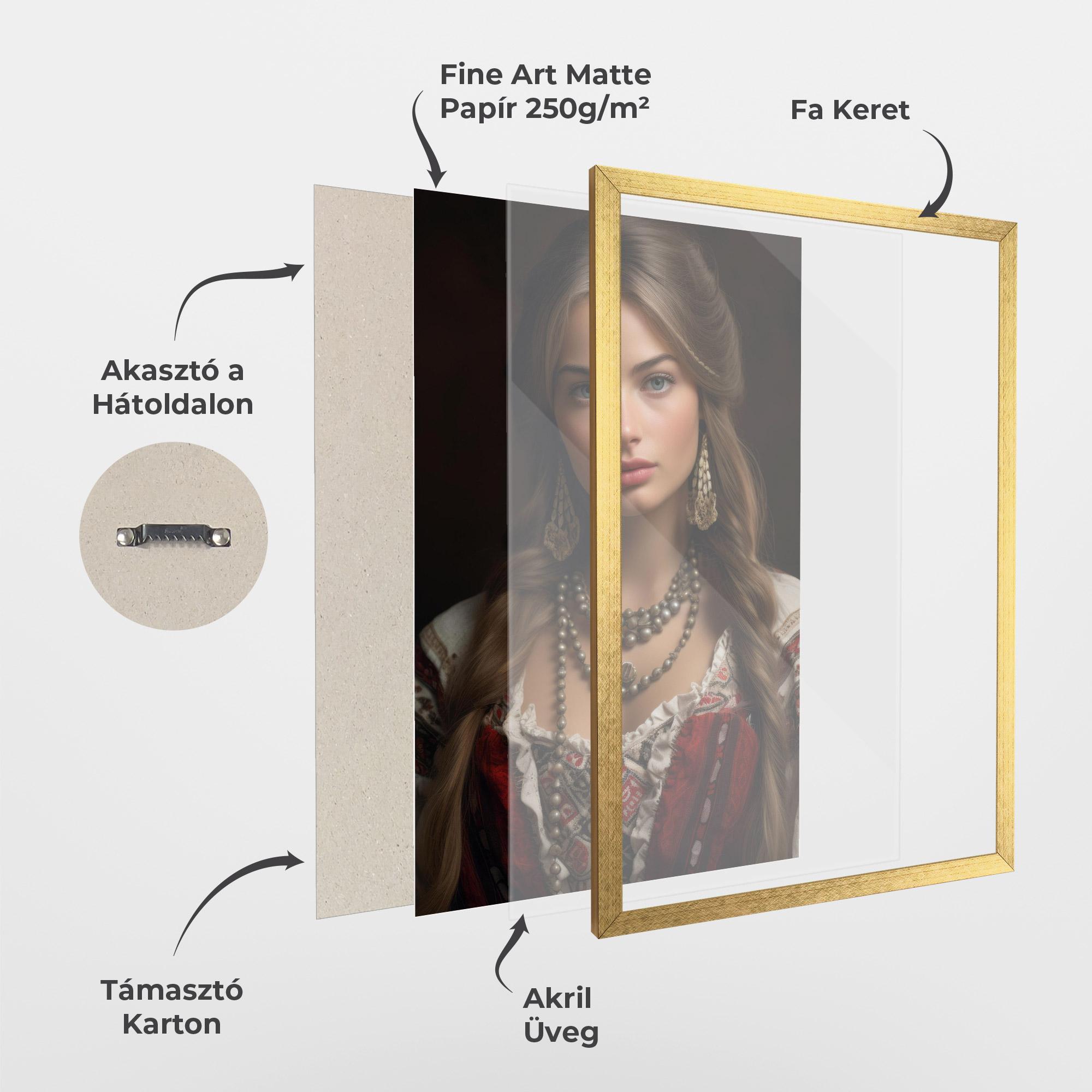 Keretezett Poszter Traditional Necklace mockup 1