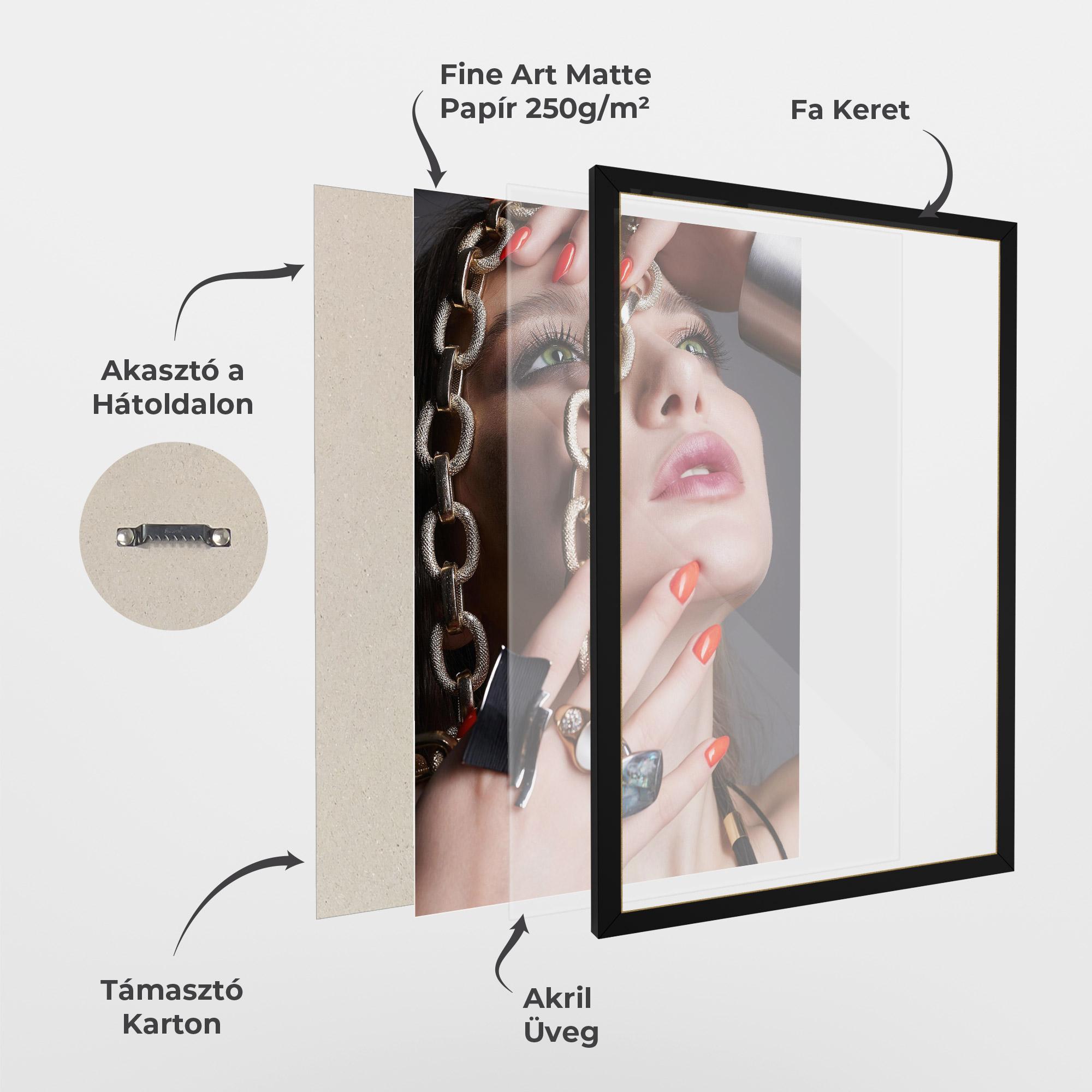 Keretezett Poszter Big Chain Woman mockup 1