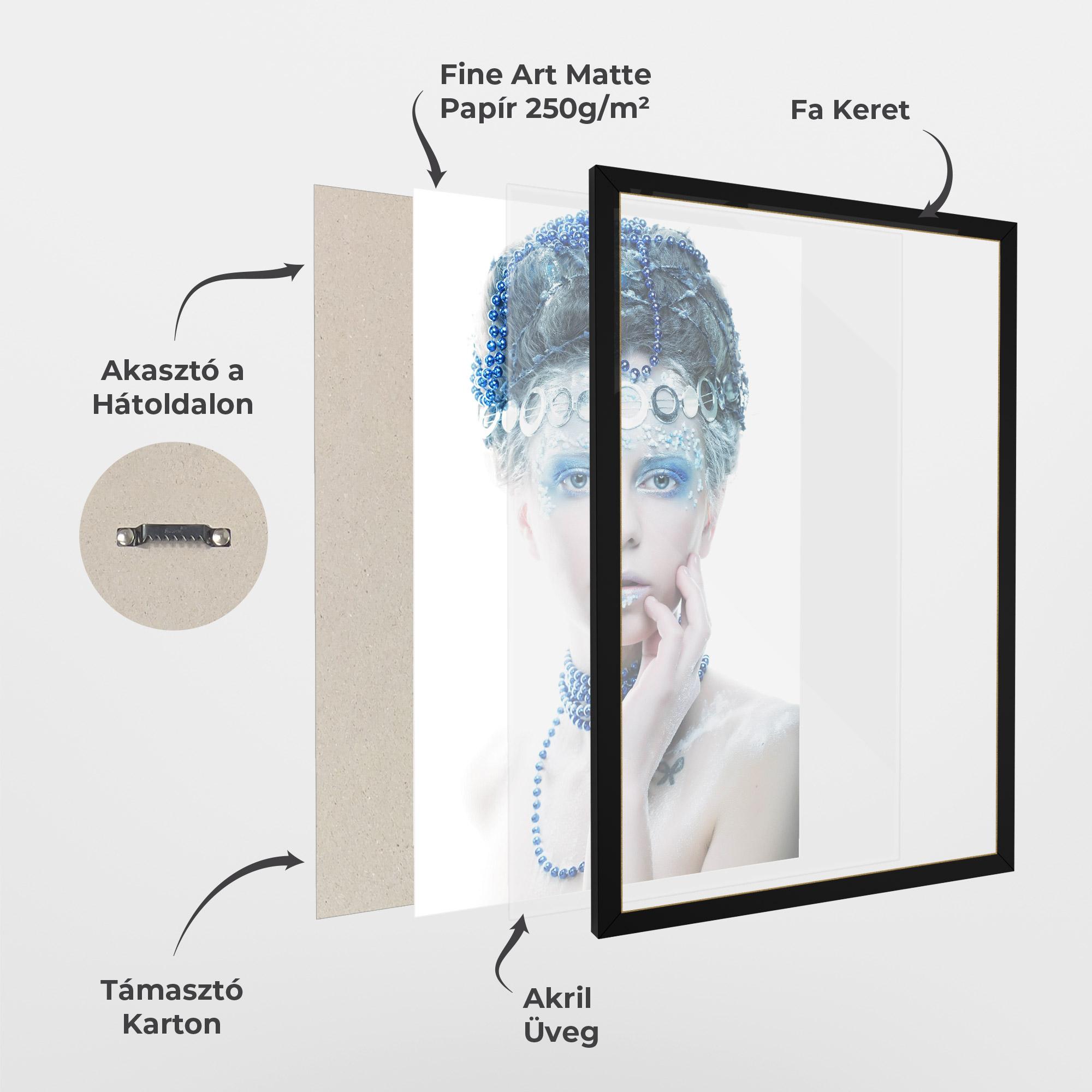 Keretezett Poszter Blue Fairy Woman mockup 1