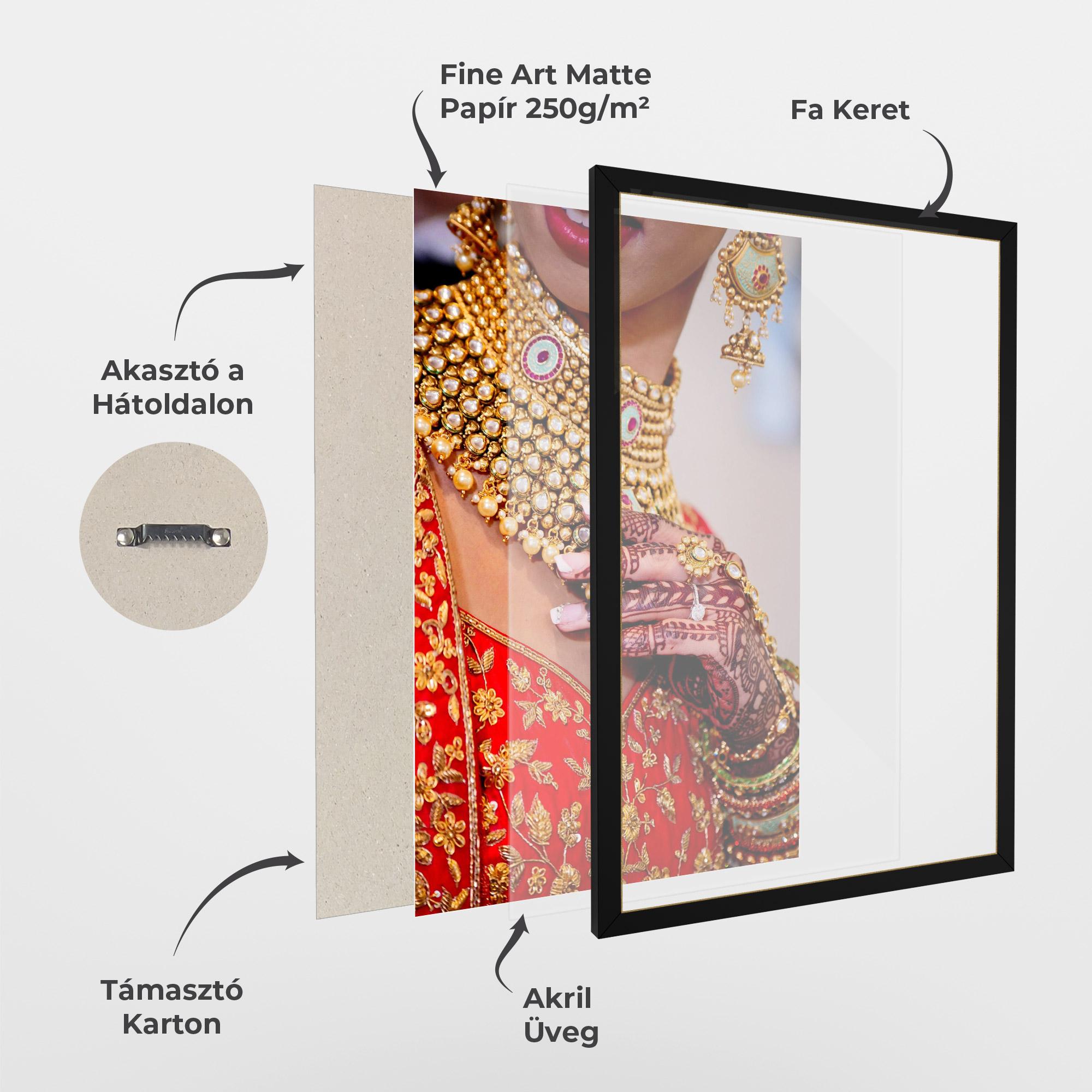 Keretezett Poszter Gold Beautiful Jewelry mockup 1