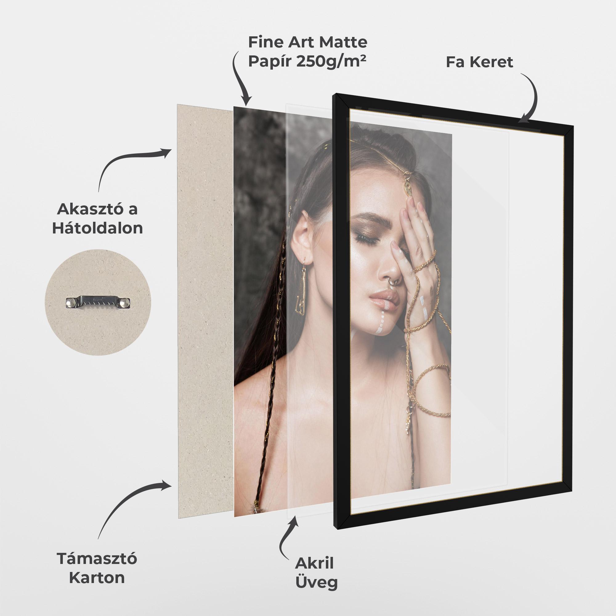 Keretezett Poszter Gold Hand Accessory mockup 1