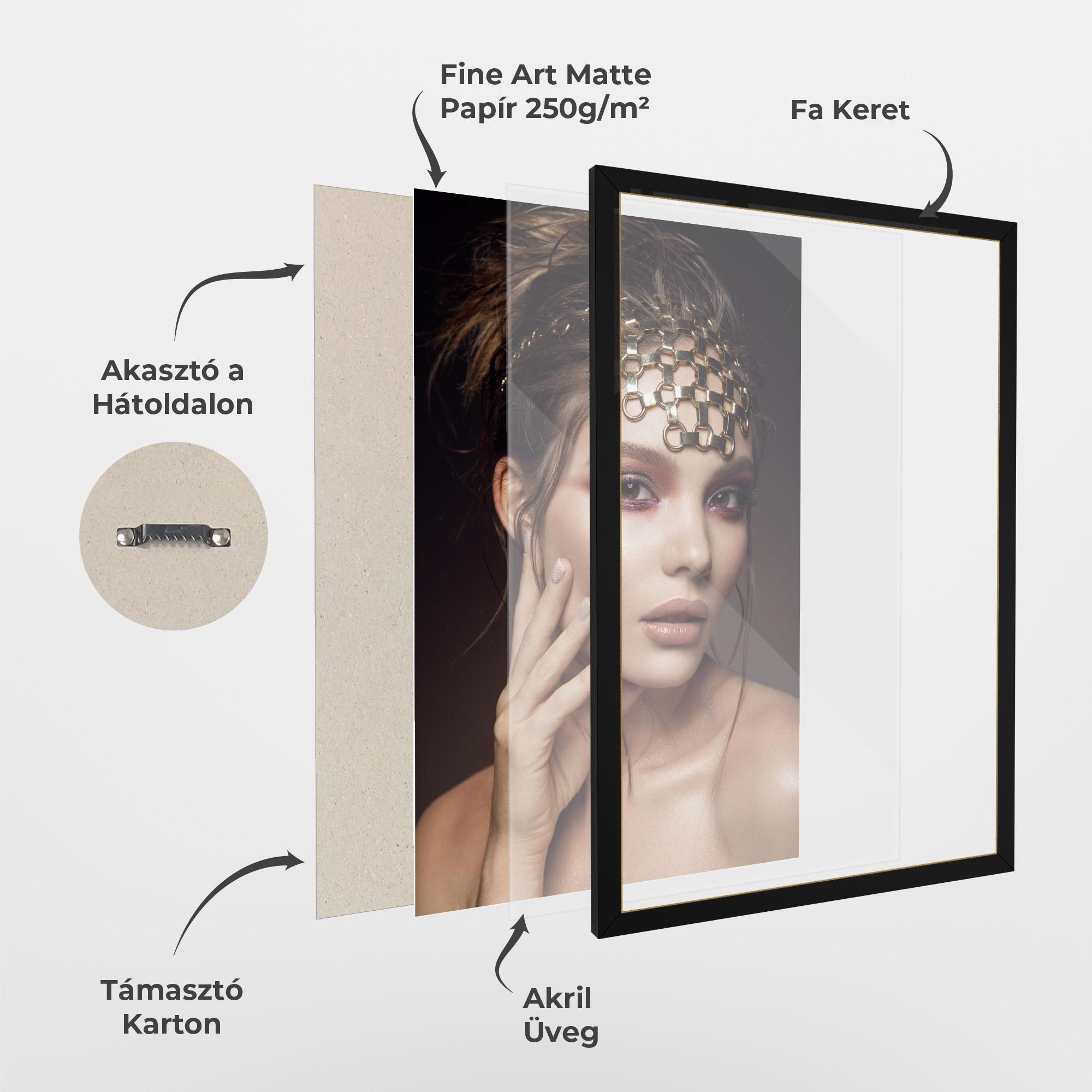 Keretezett Poszter Head Accessory mockup 1