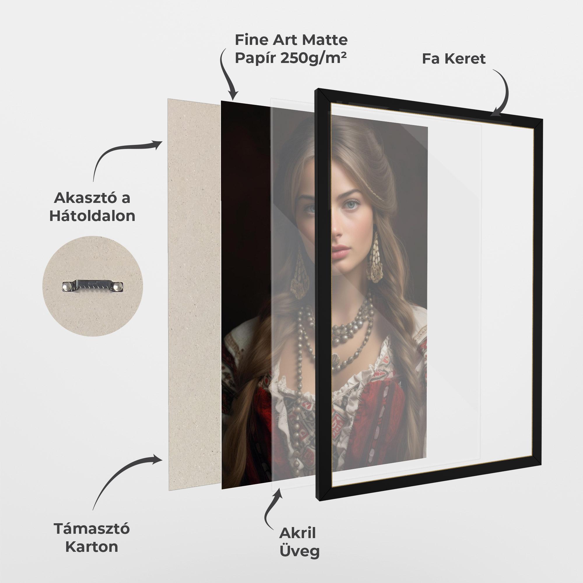 Keretezett Poszter Traditional Necklace mockup 1