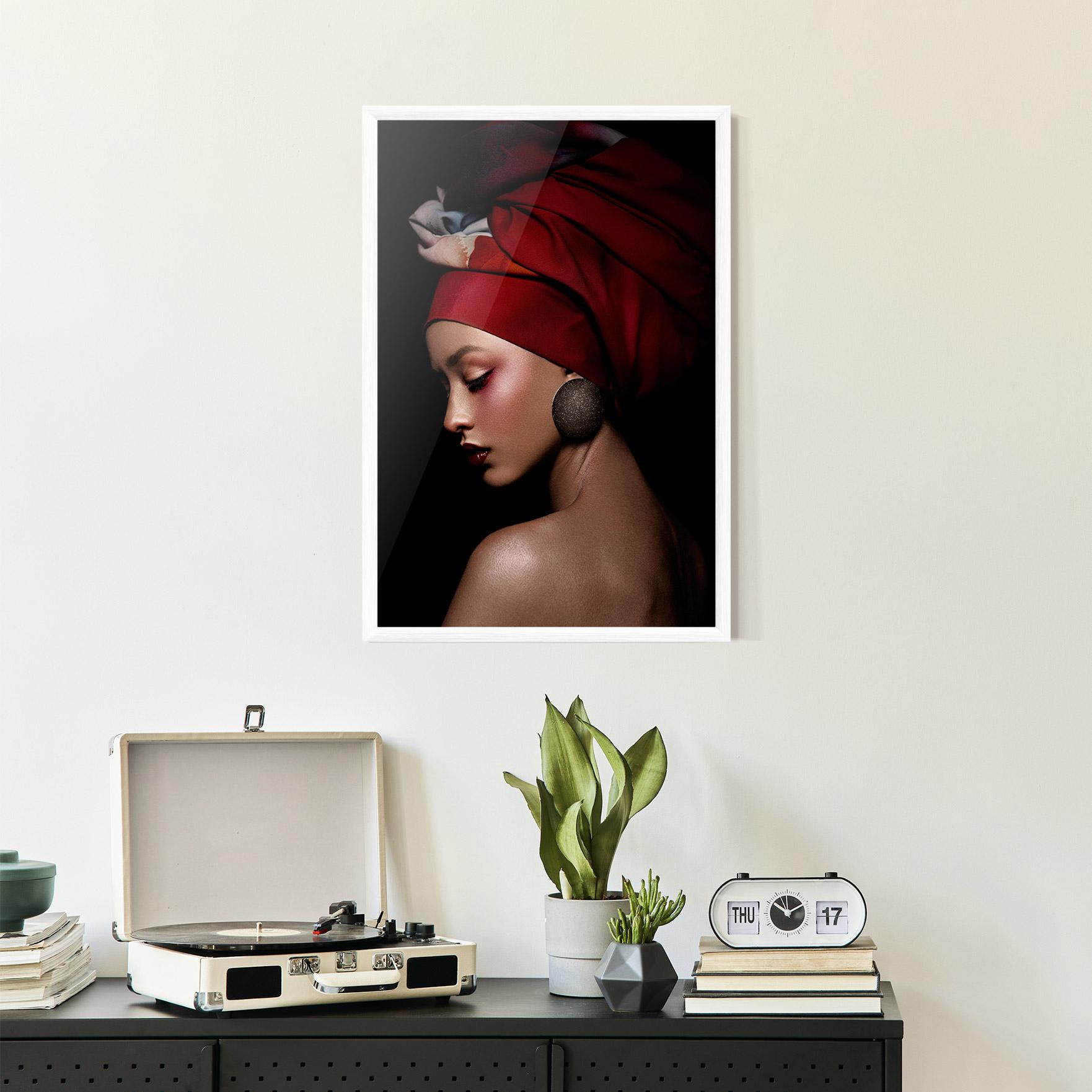 Keretezett Poszter Big Circle Earring mockup 2