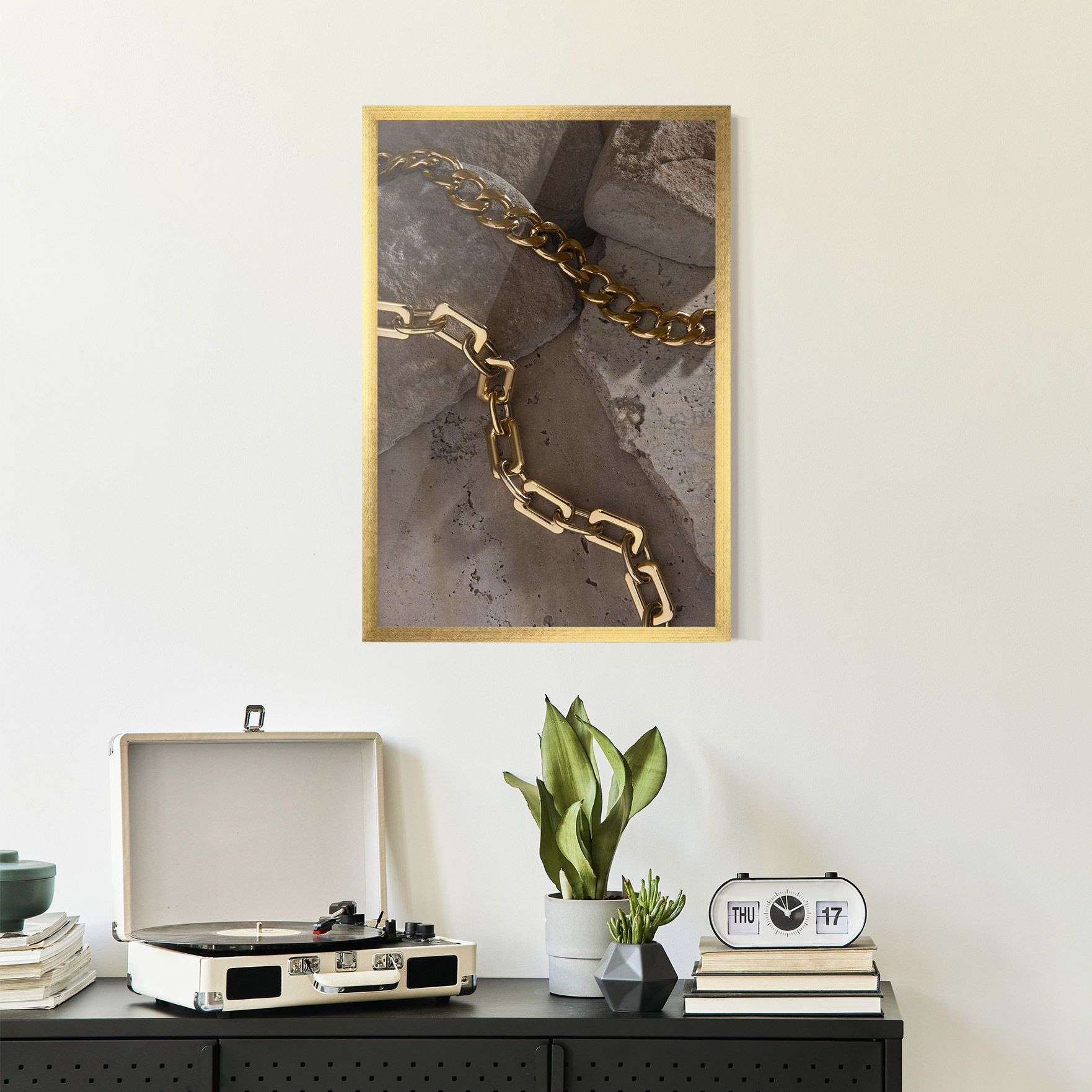 Abstract Gold Chain mockup 2