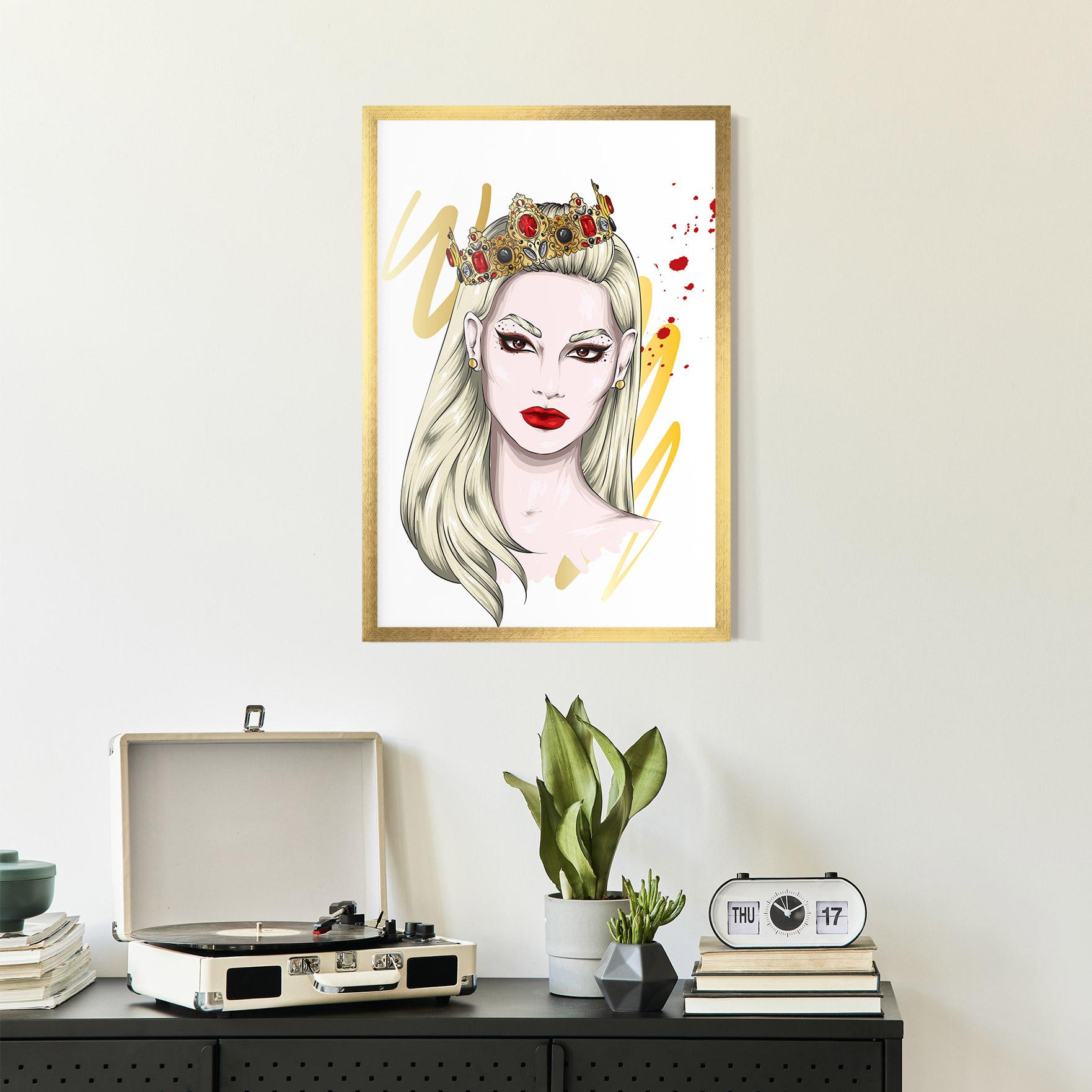Keretezett Poszter Gold Crown Woman mockup 2