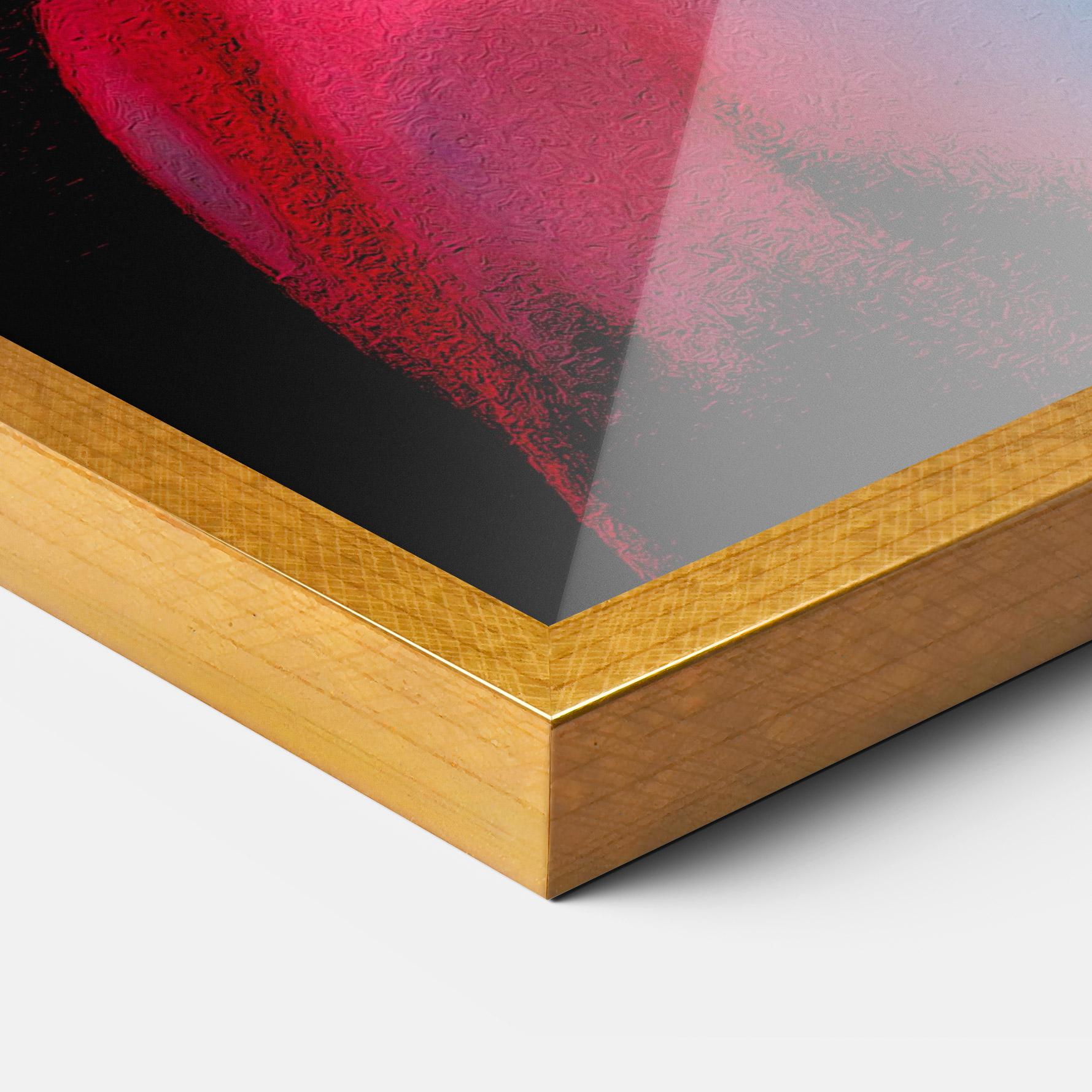 Keretezett Poszter Red Blue Earrings mockup 3