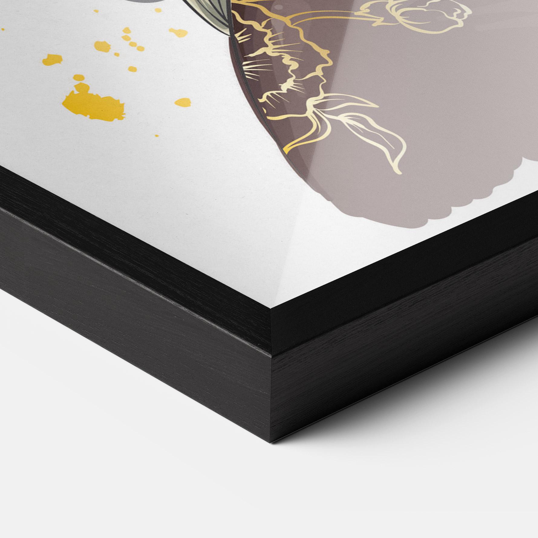 Keretezett Poszter Big Black Crown mockup 3