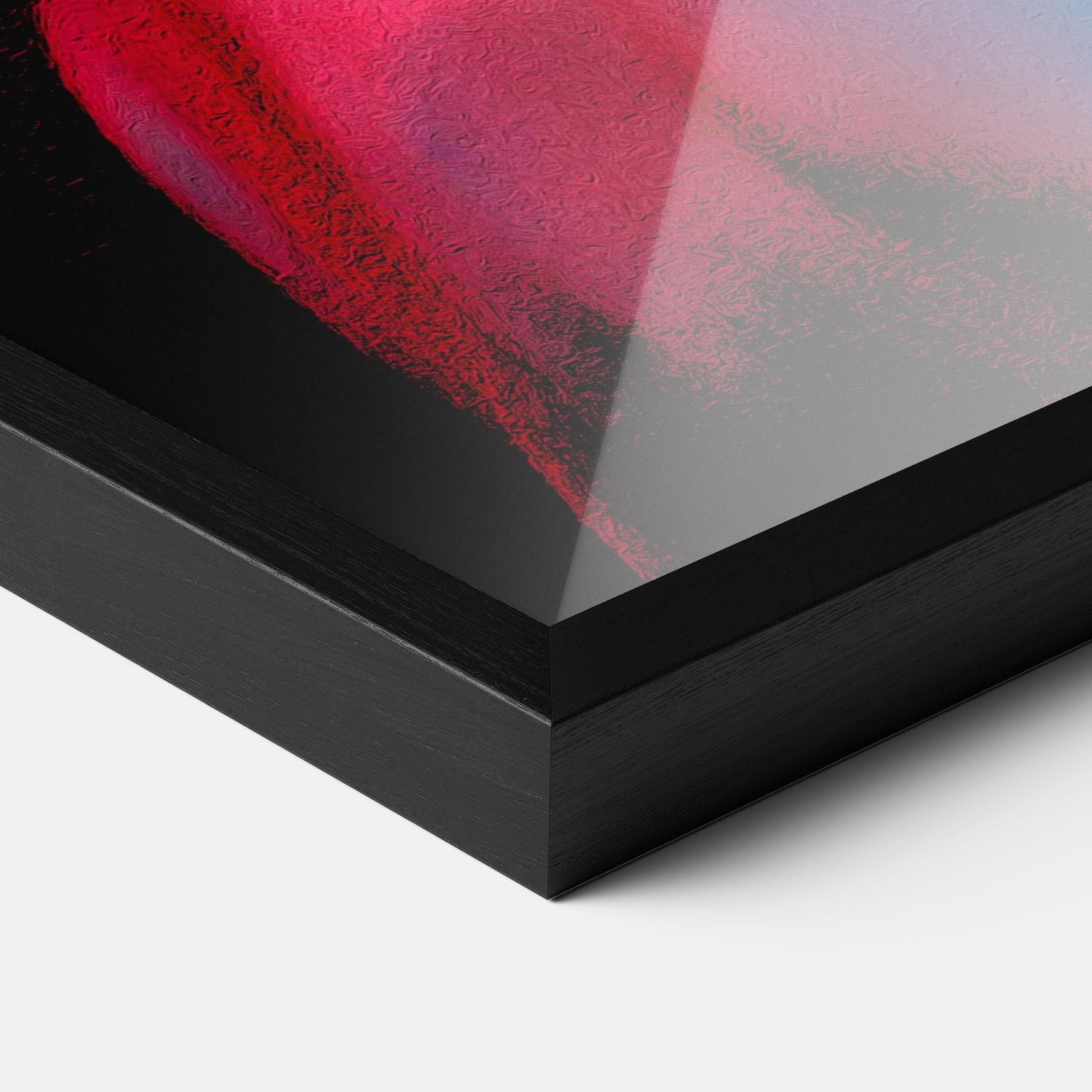 Keretezett Poszter Red Blue Earrings mockup 3