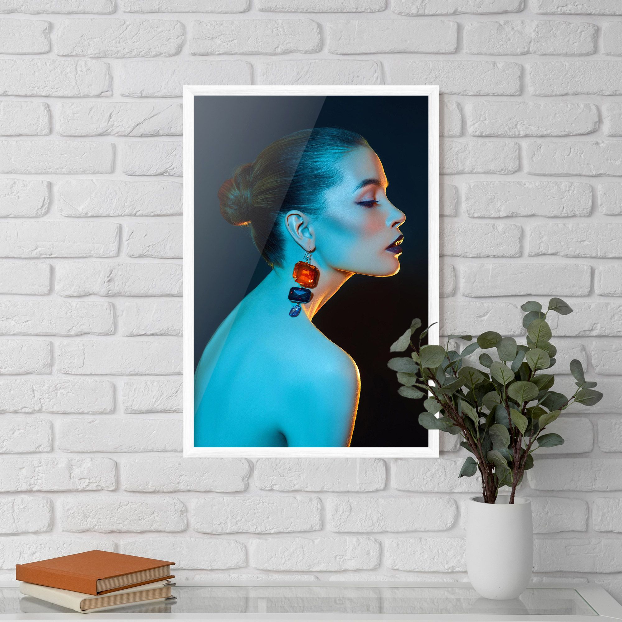 Blue Light Earring mockup 5