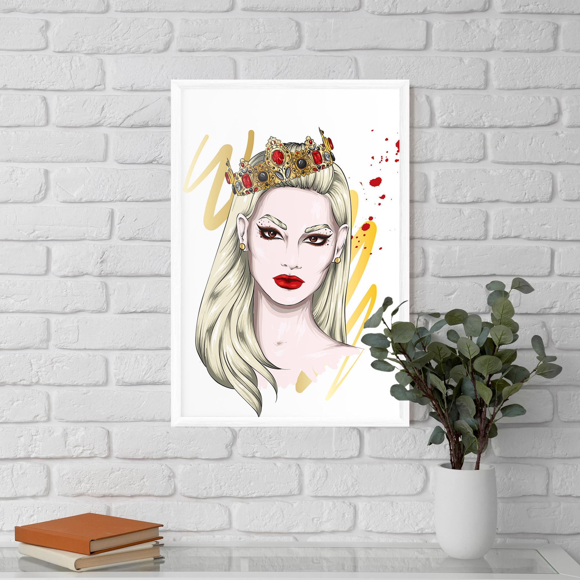 Keretezett Poszter Gold Crown Woman mockup 5