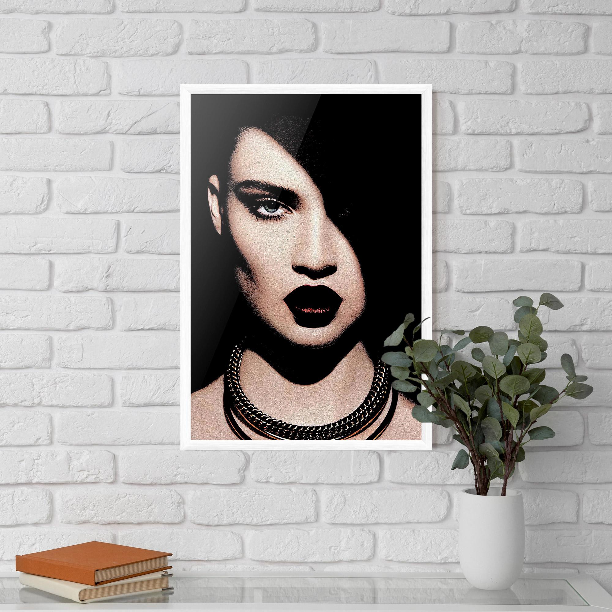 Keretezett Poszter Gold Necklace mockup 5