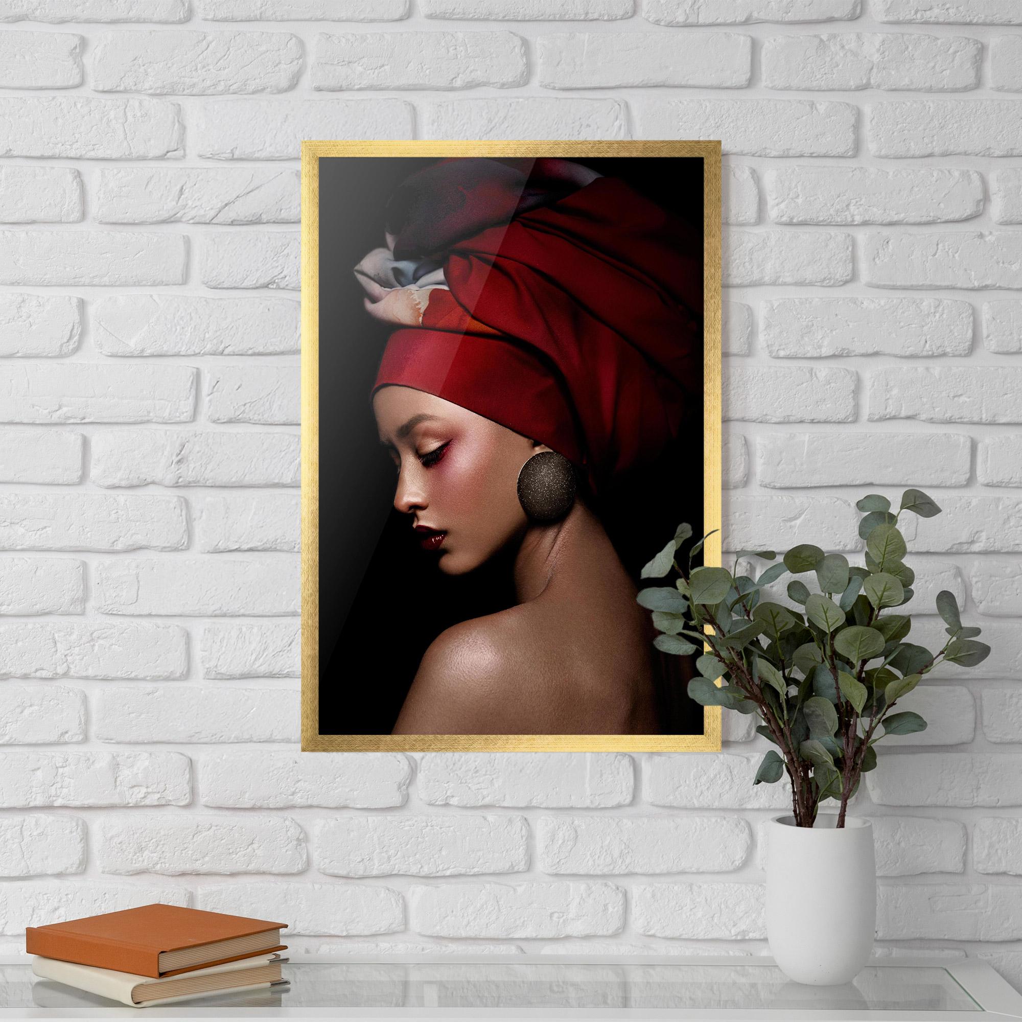 Keretezett Poszter Big Circle Earring mockup 5