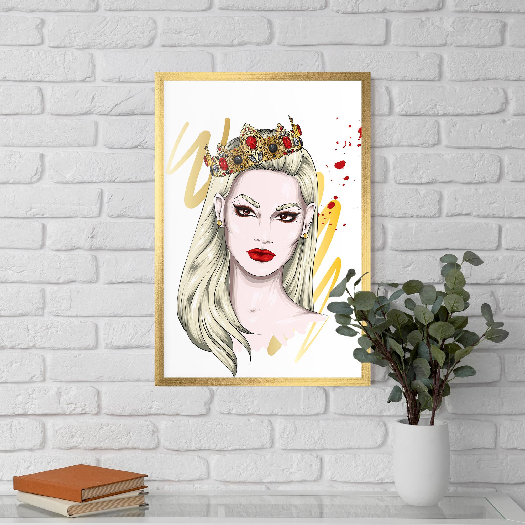 Keretezett Poszter Gold Crown Woman mockup 5