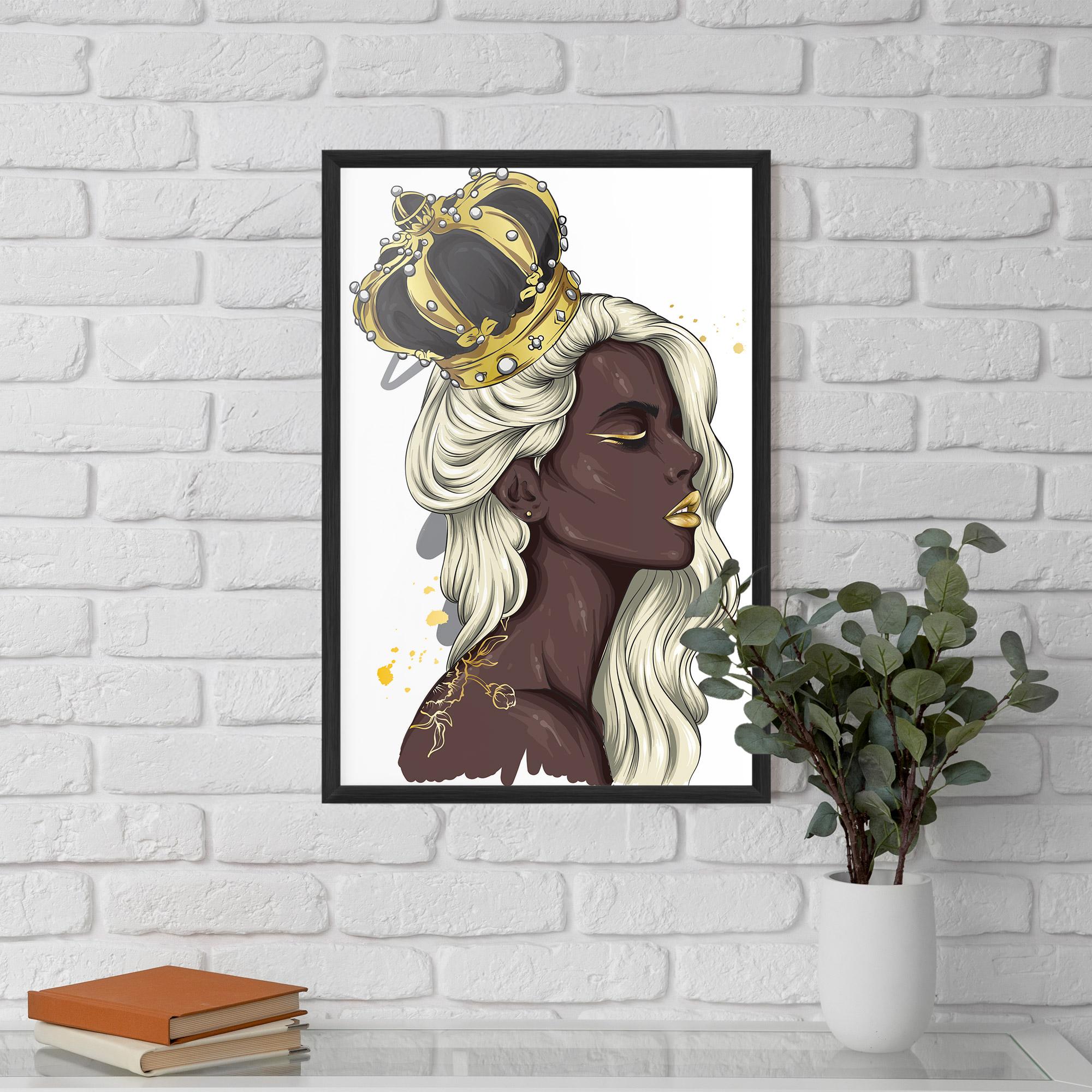 Keretezett Poszter Big Black Crown mockup 5