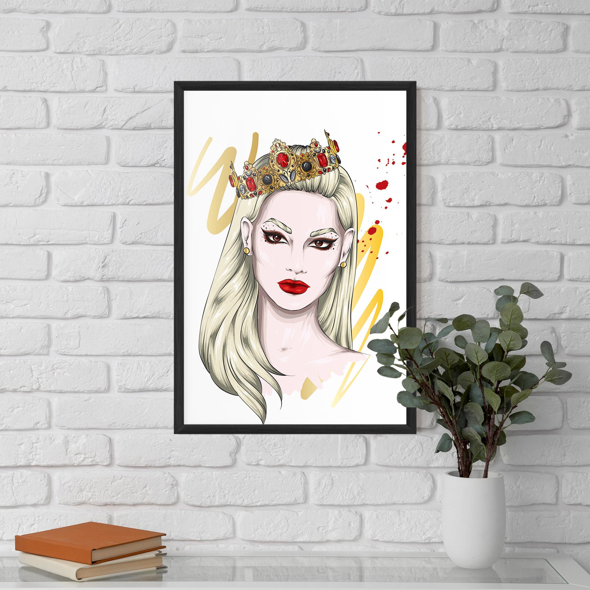Keretezett Poszter Gold Crown Woman mockup 5