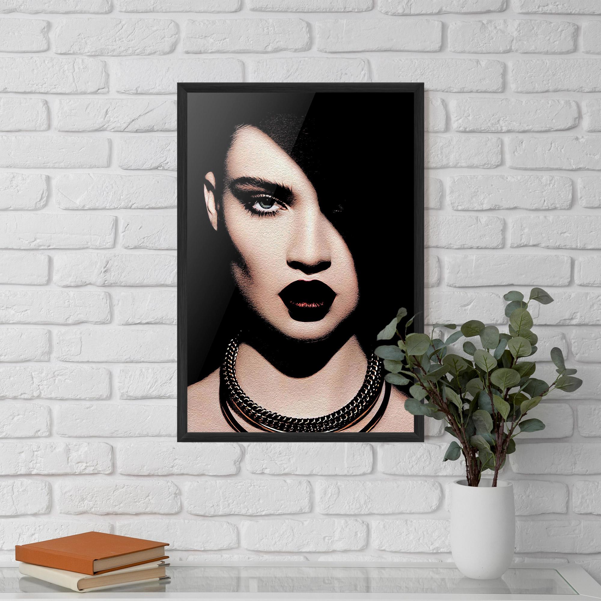 Keretezett Poszter Gold Necklace mockup 5