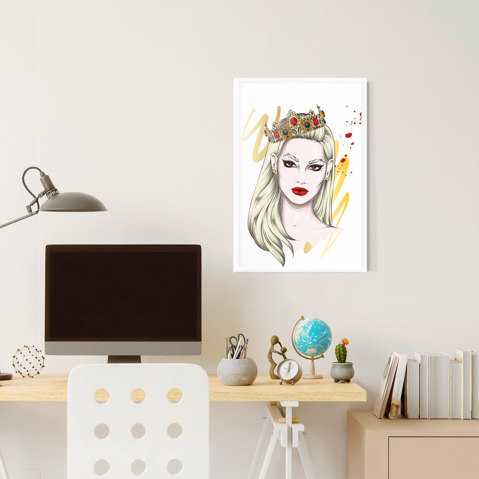 Keretezett Poszter Gold Crown Woman mockup 6
