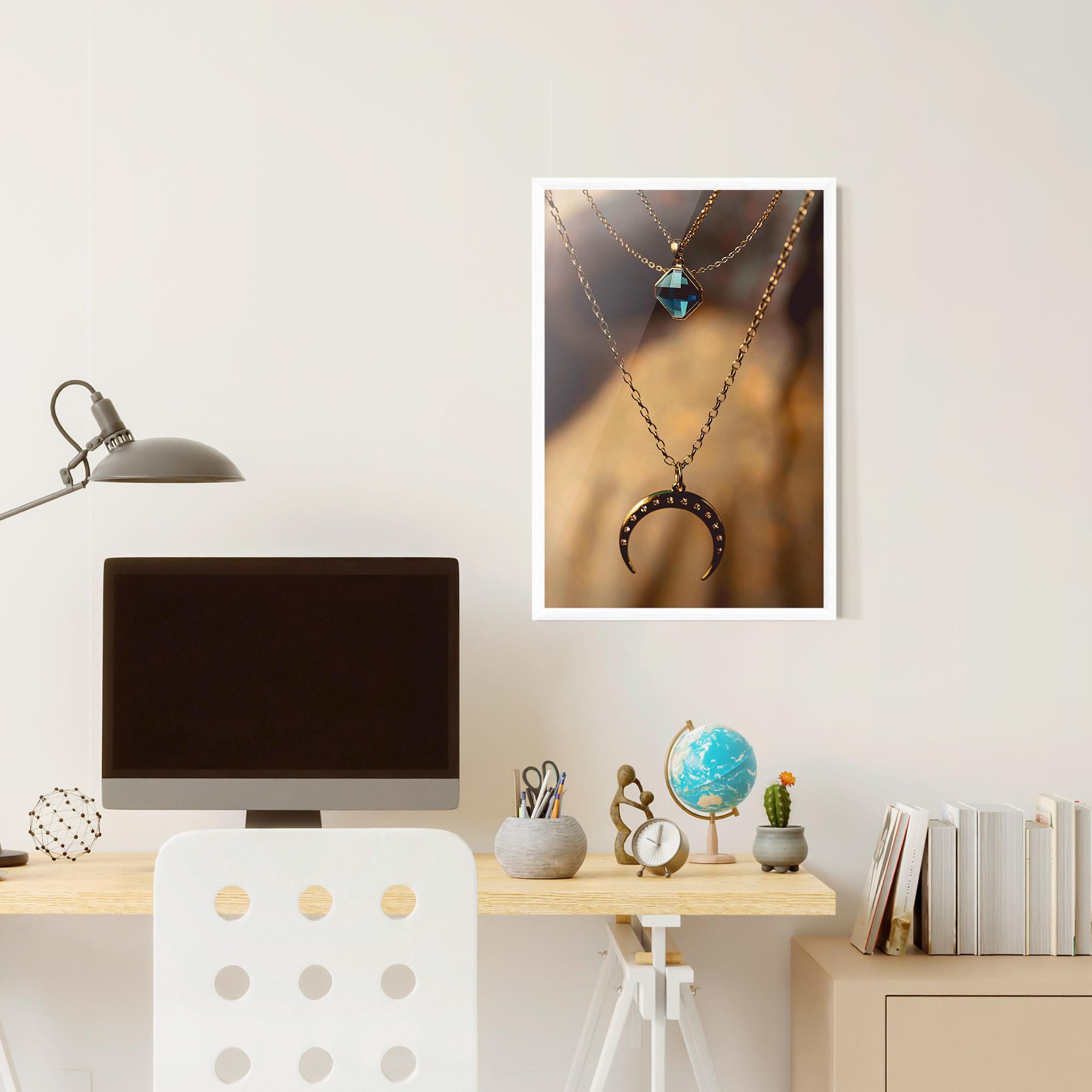 Keretezett Poszter Moon Blue Necklace mockup 6