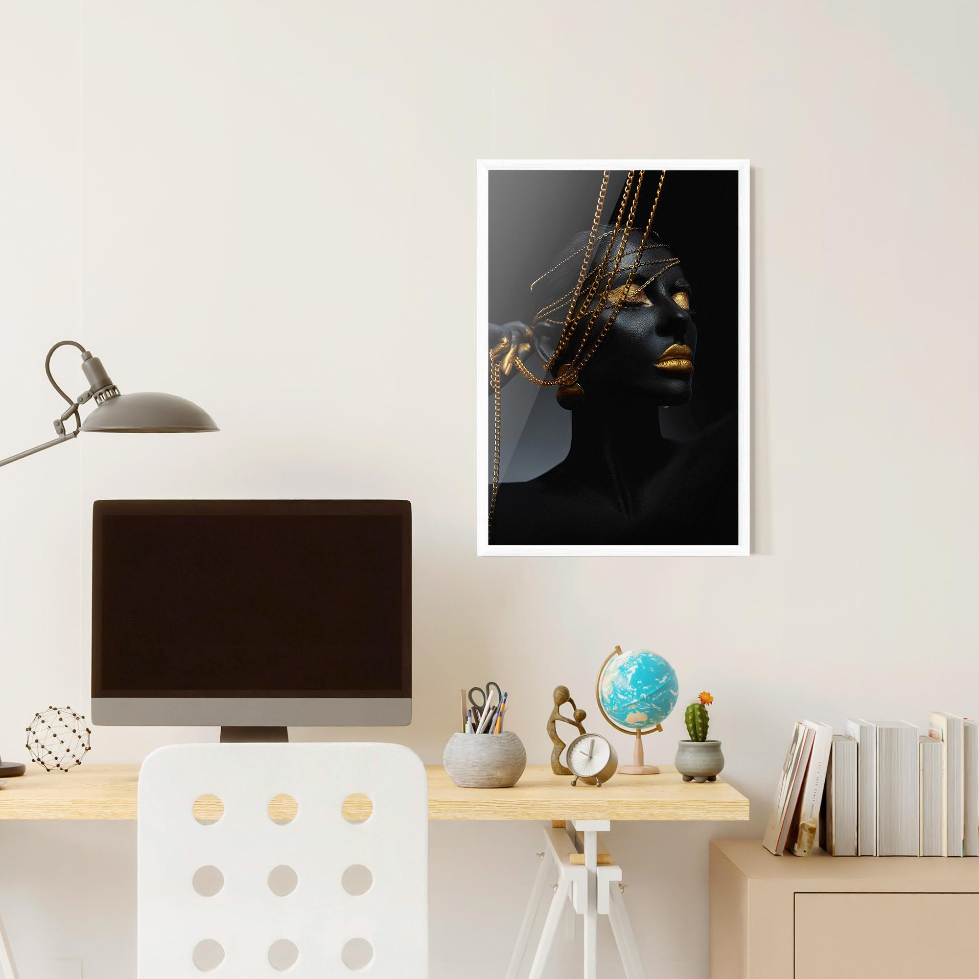 Keretezett Poszter Pretty Gold Chain mockup 6