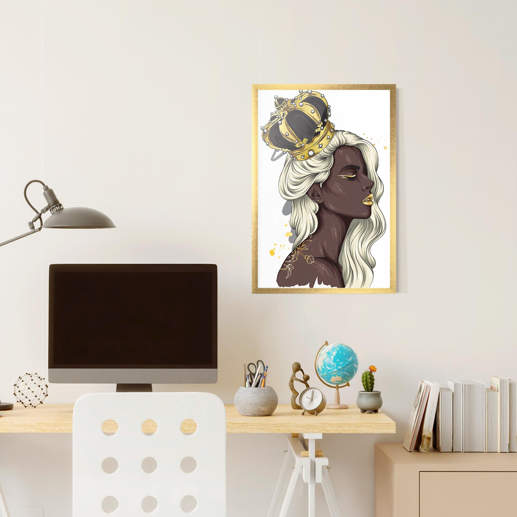 Keretezett Poszter Big Black Crown mockup 6