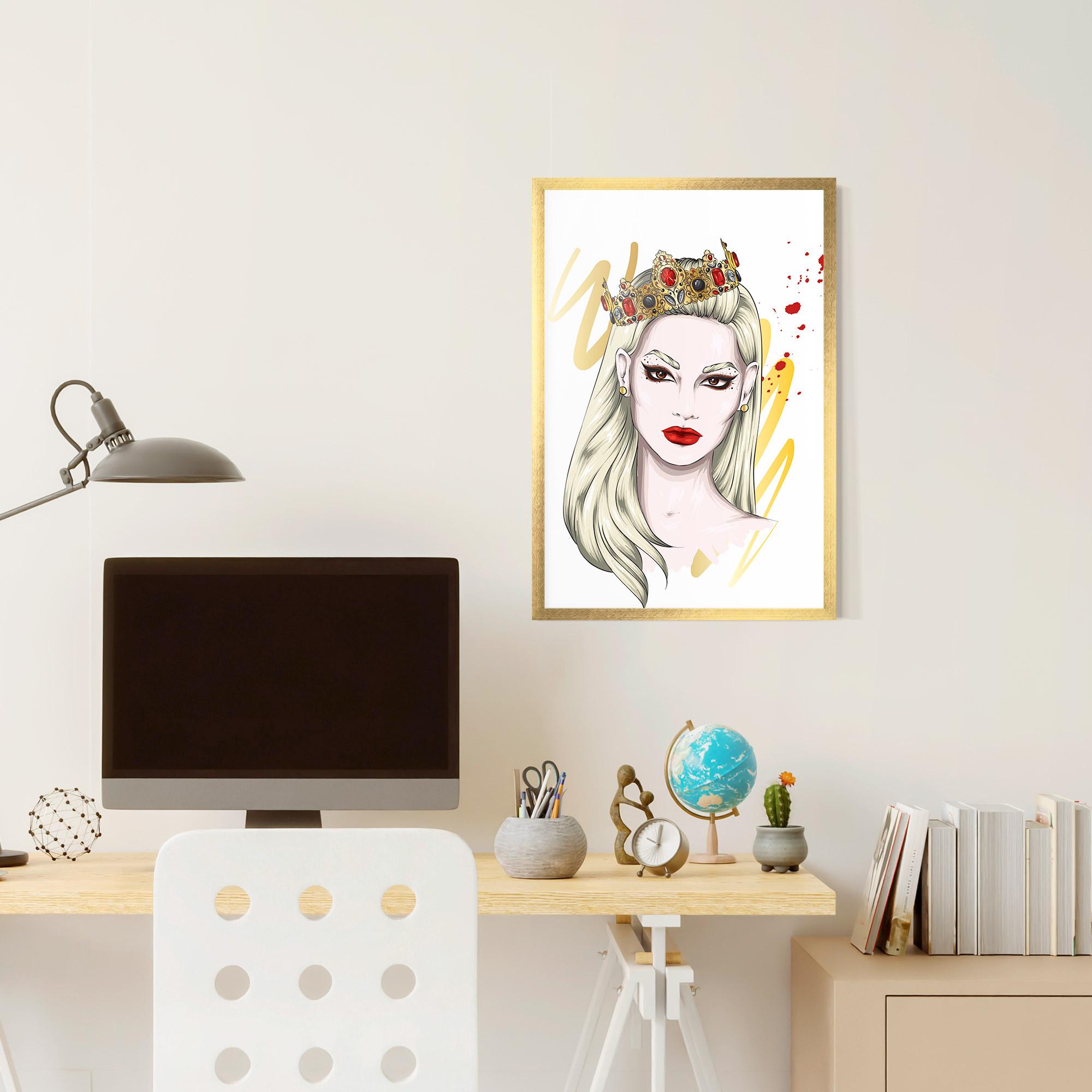 Keretezett Poszter Gold Crown Woman mockup 6