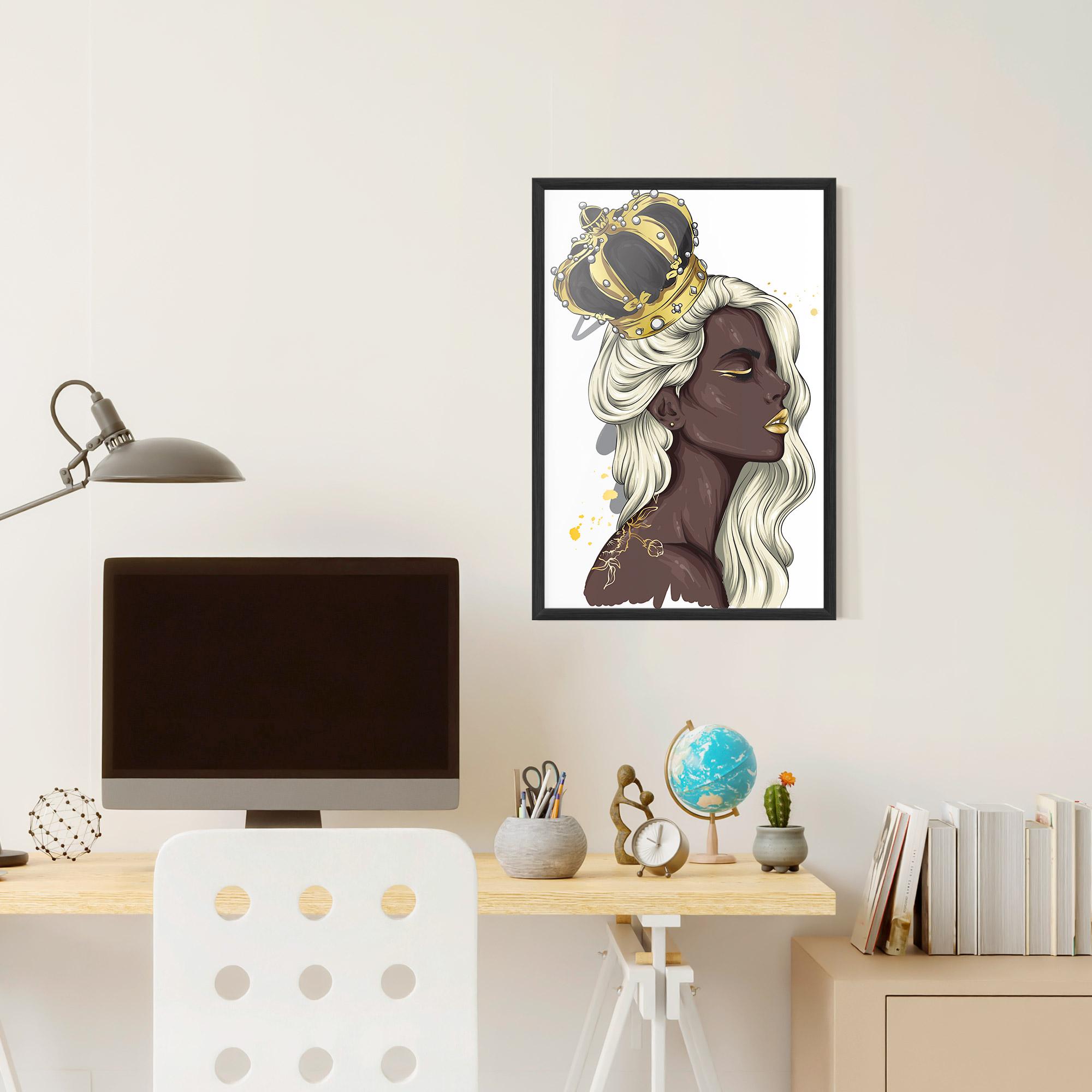 Keretezett Poszter Big Black Crown mockup 6