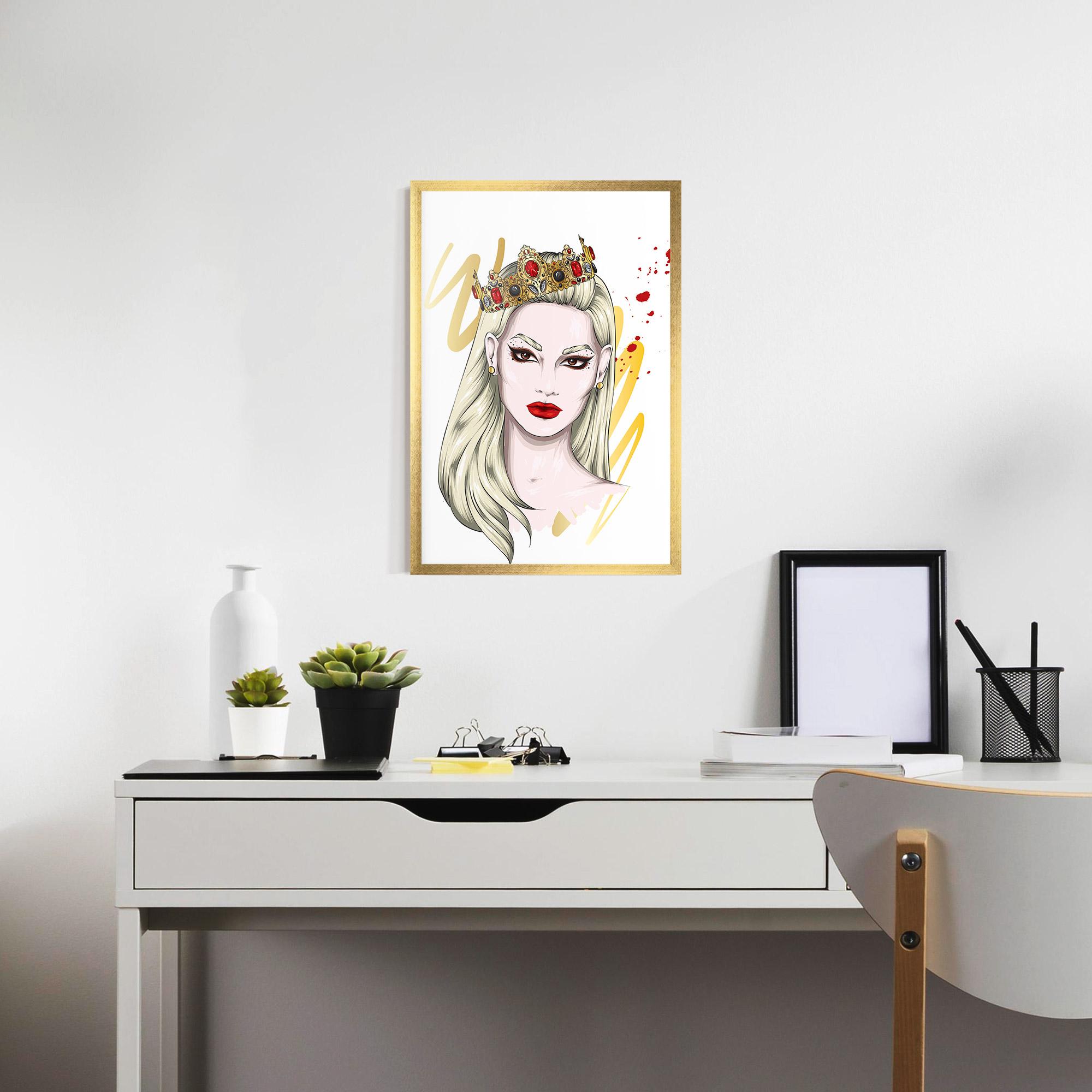 Keretezett Poszter Gold Crown Woman mockup 7