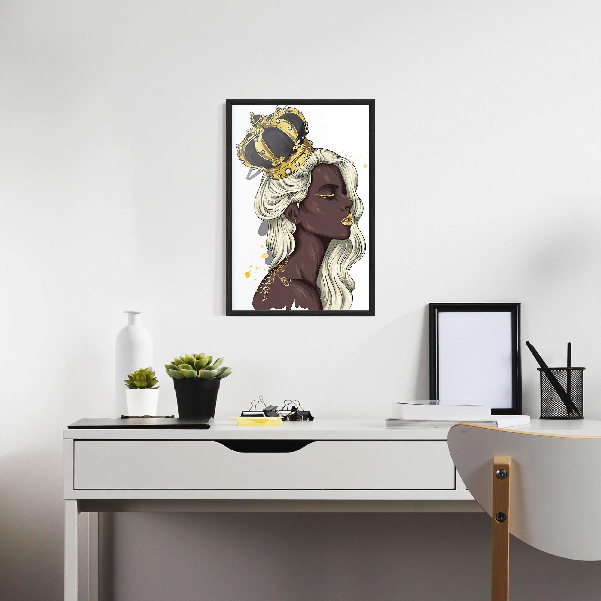 Keretezett Poszter Big Black Crown mockup 7