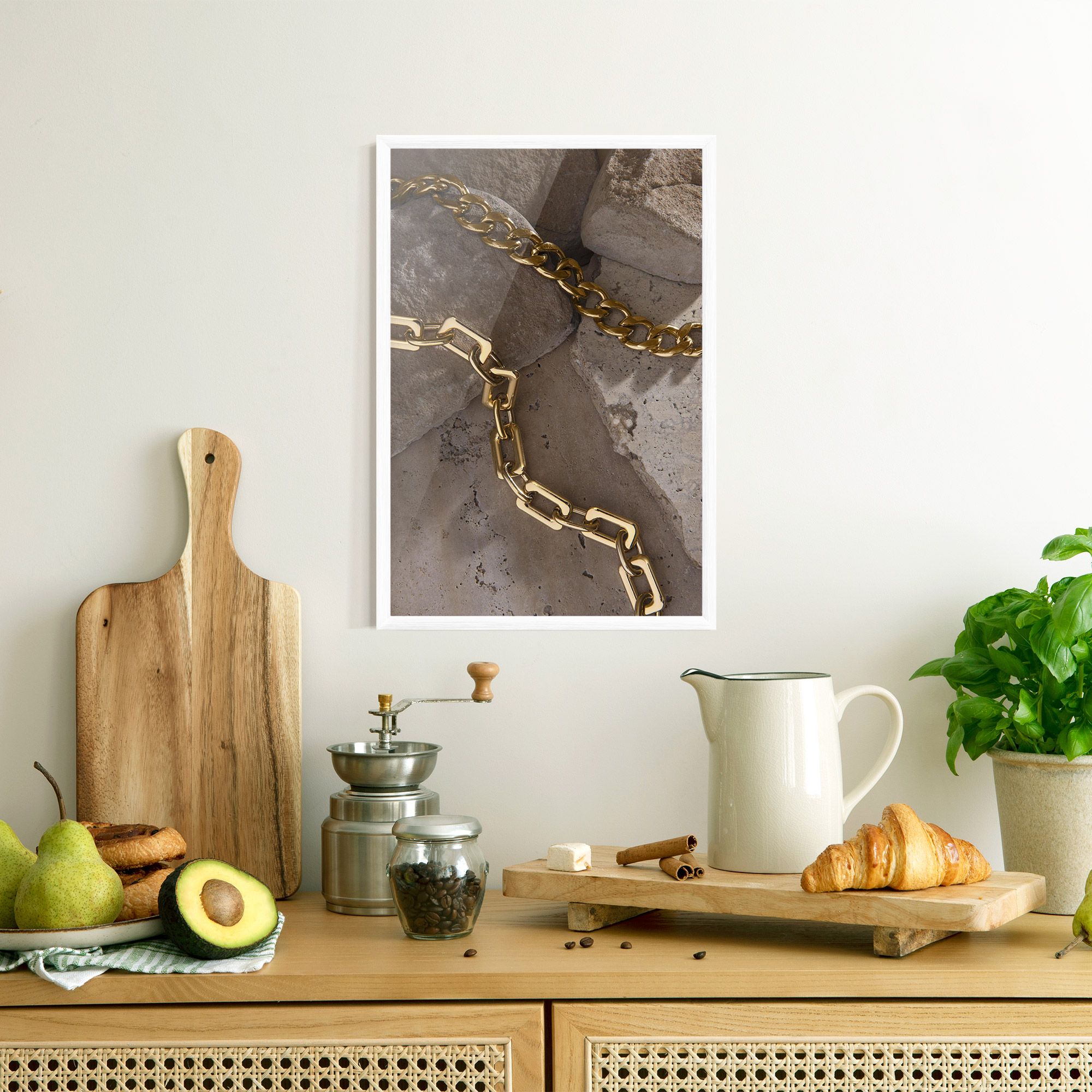 Abstract Gold Chain mockup 8