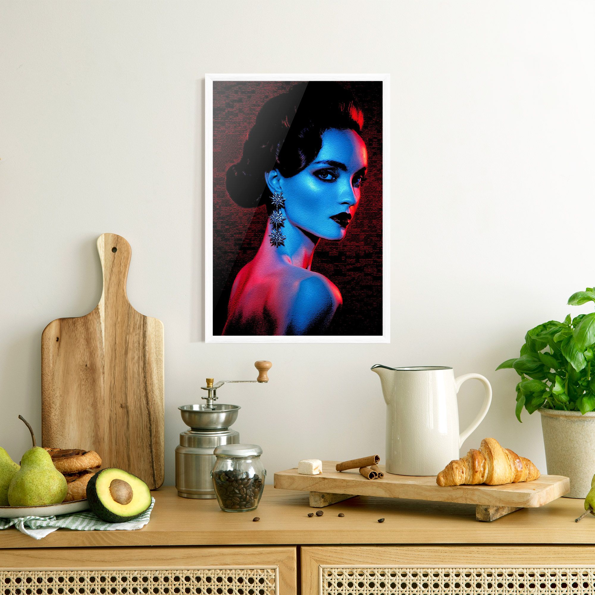 Red Blue Earrings mockup 8