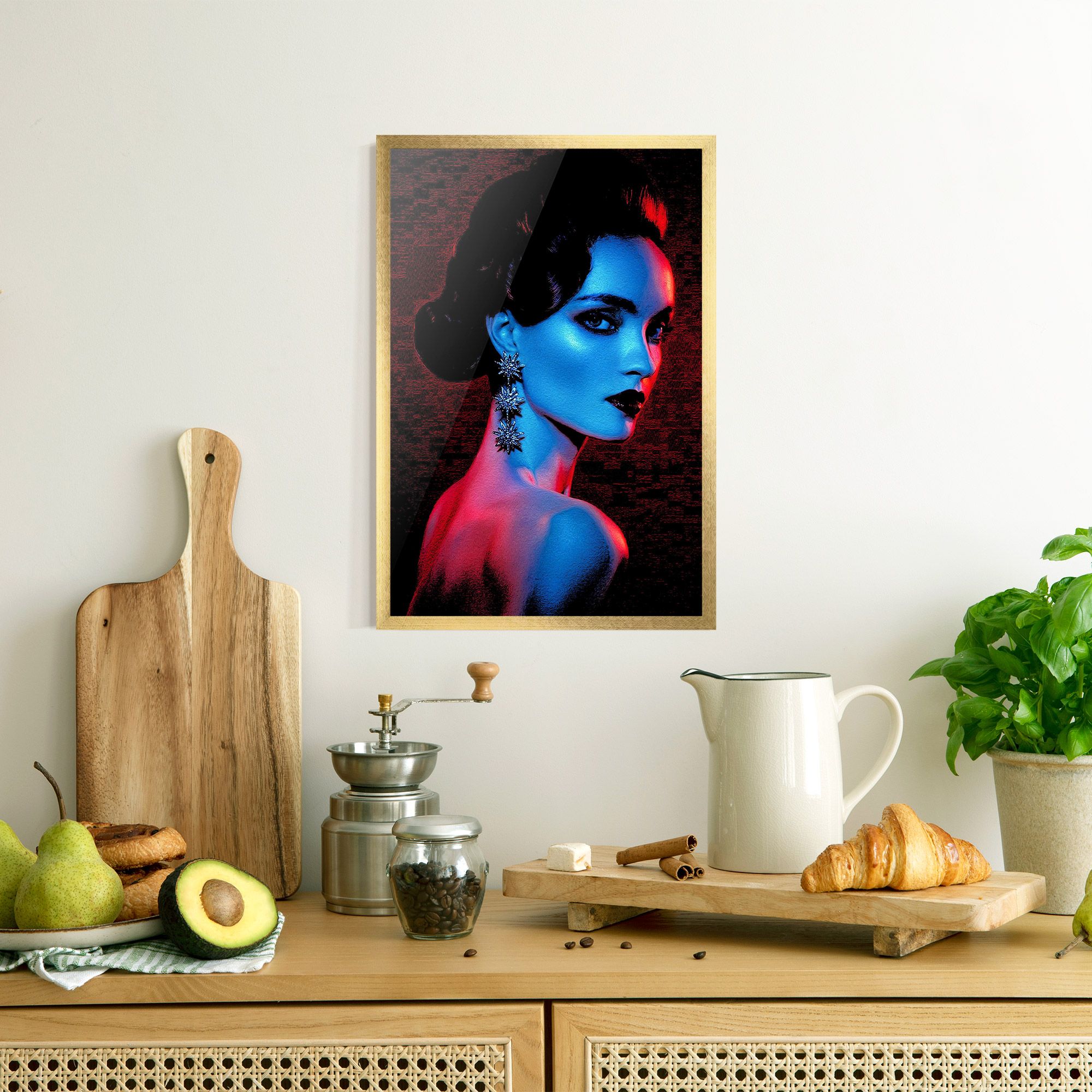 Red Blue Earrings mockup 8