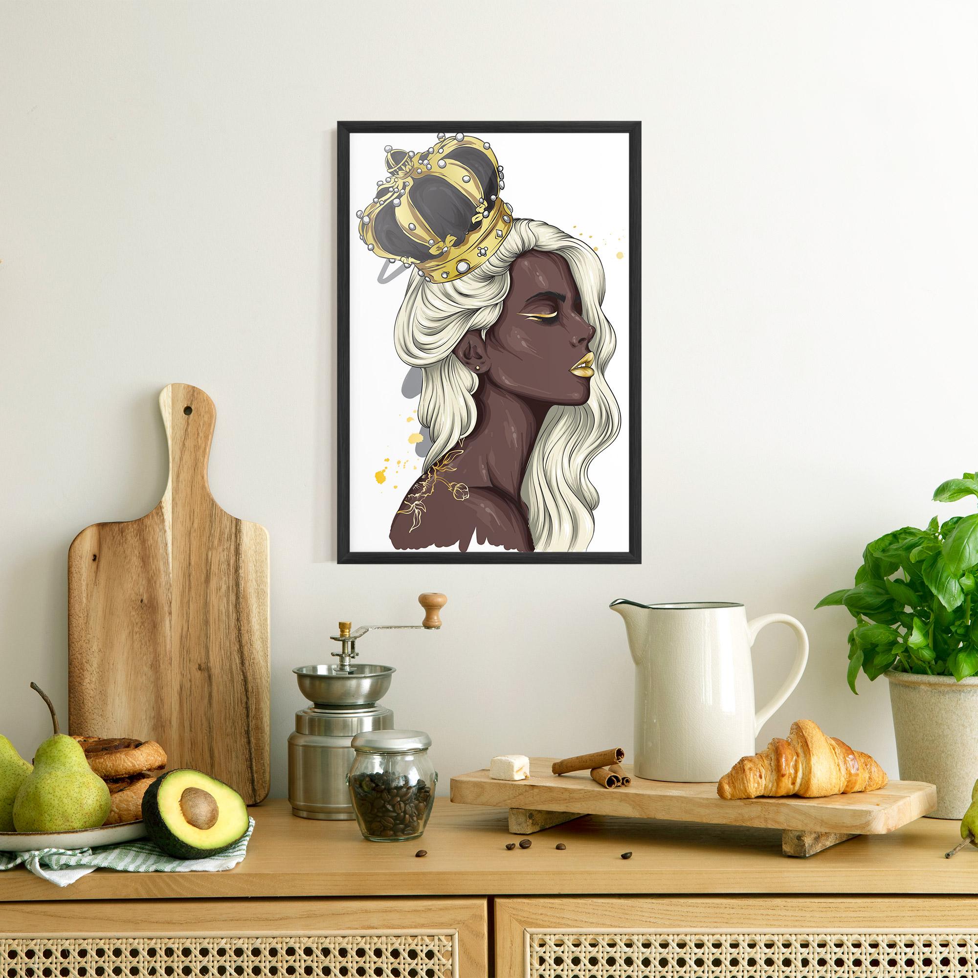 Keretezett Poszter Big Black Crown mockup 8