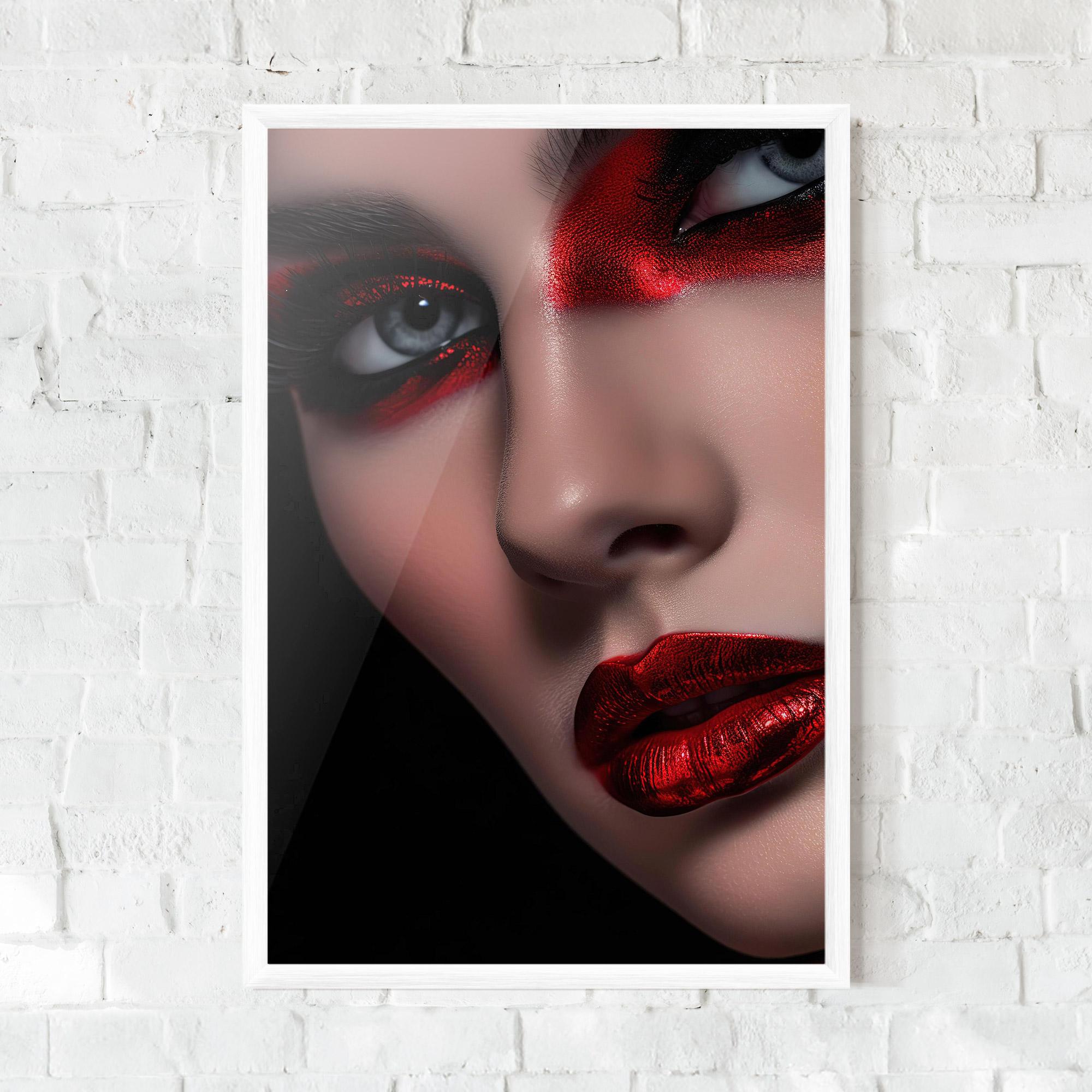 Keretezett Poszter Close Up Red Makeup mockup 0