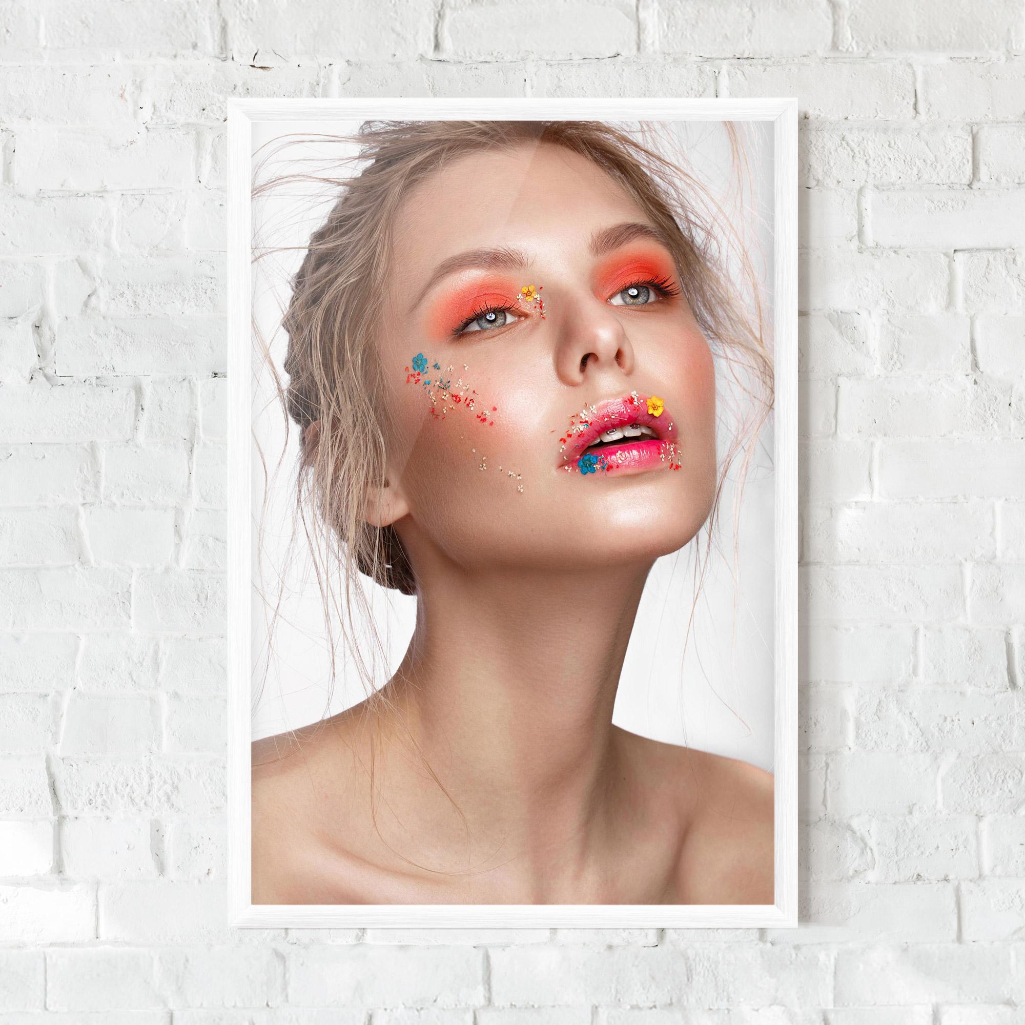 Keretezett Poszter Lips Flower mockup 0