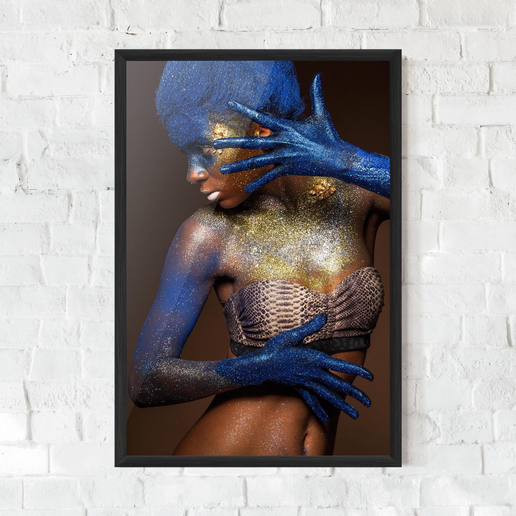 Keretezett Poszter Blue Hair Make Up mockup 0